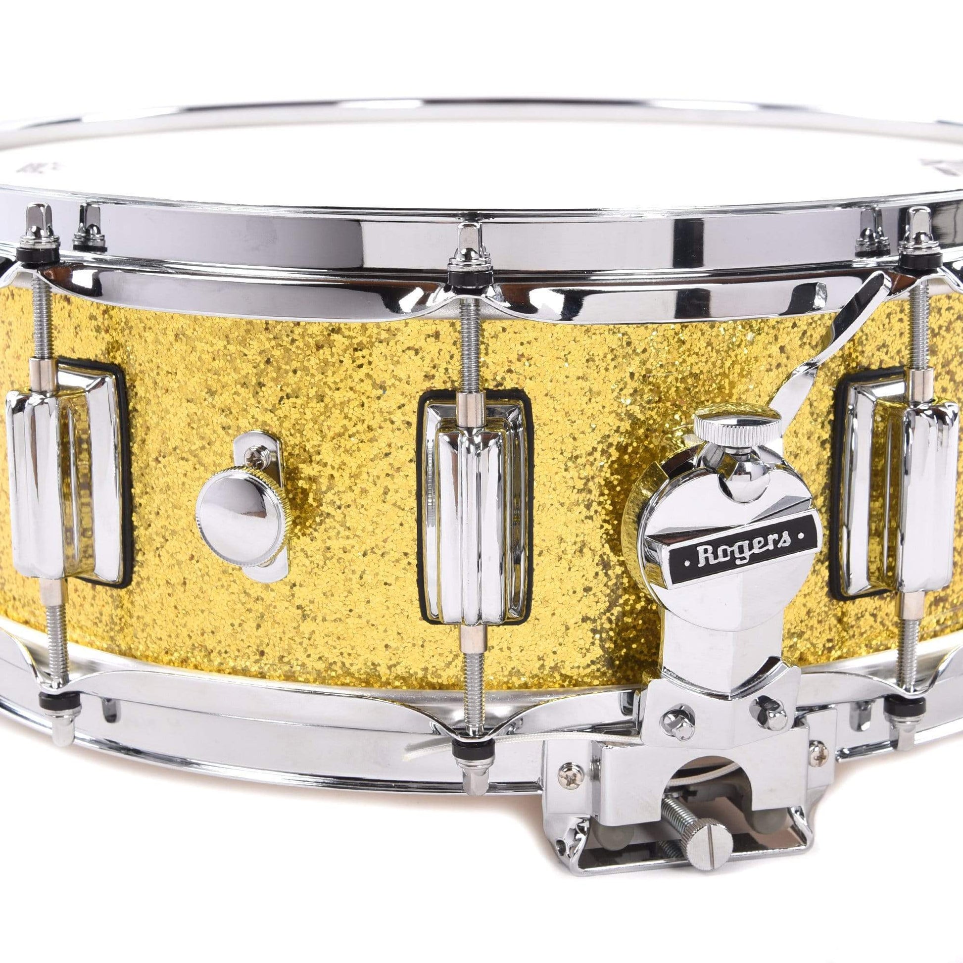 Rogers 5x14 Dyna-Sonic Classic Snare Drum Gold Sparkle Lacquer Drums and Percussion / Acoustic Drums / Snare