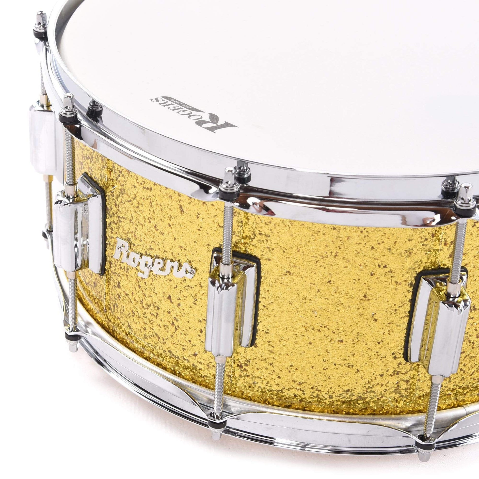 Rogers 6.5x14 Dyna-Sonic Classic Snare Drum Gold Sparkle Lacquer Drums and Percussion / Acoustic Drums / Snare