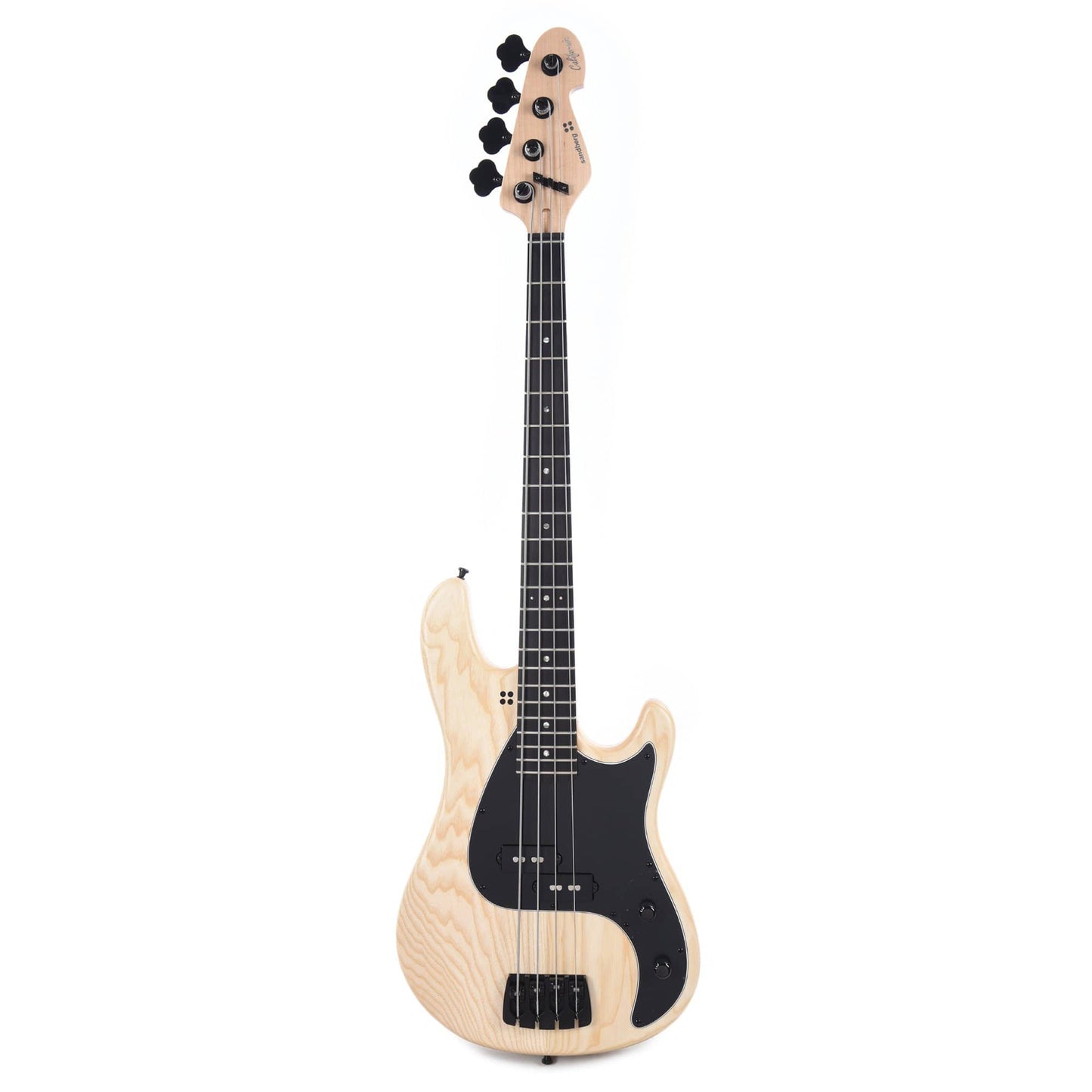 Sandberg Lionel Short Scale Bass Natural Ash w/Abalone Inlays, Black Pickguard & Hardware Bass Guitars / 4-String