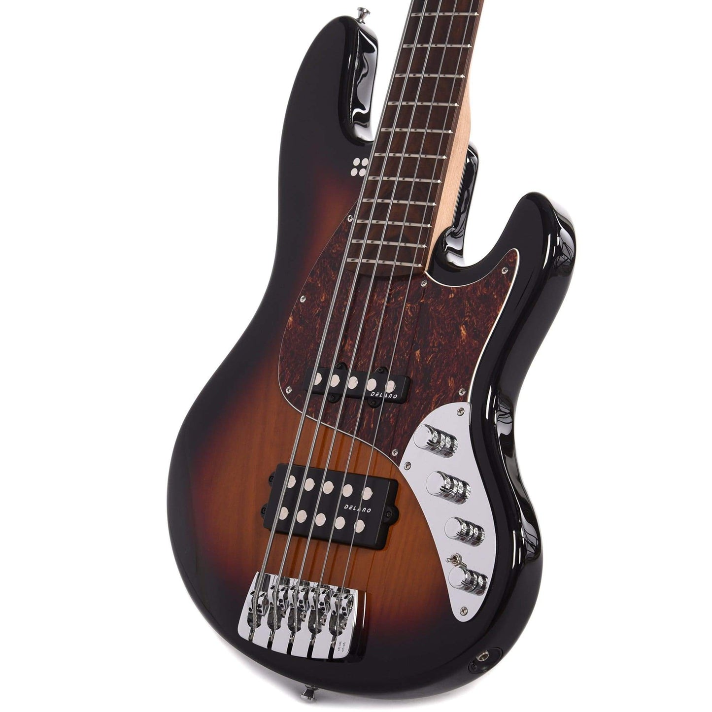 Sandberg California TM 5-String 3-Tone Sunburst High Gloss w/Tortoise Pickguard Bass Guitars / 5-String or More