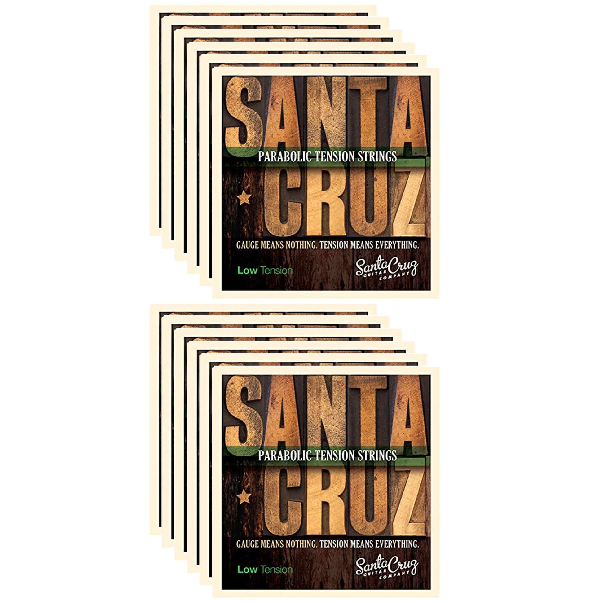 Santa Cruz Parabolic Tension Acoustic Guitar Strings Low Ten (12 Pack Bundle) Accessories / Strings / Guitar Strings