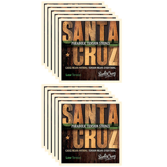 Santa Cruz Parabolic Tension Acoustic Guitar Strings Low Ten (12 Pack Bundle) Accessories / Strings / Guitar Strings