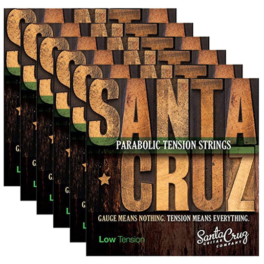 Santa Cruz Parabolic Tension Acoustic Guitar Strings Low Ten (6 Pack Bundle) Accessories / Strings / Guitar Strings