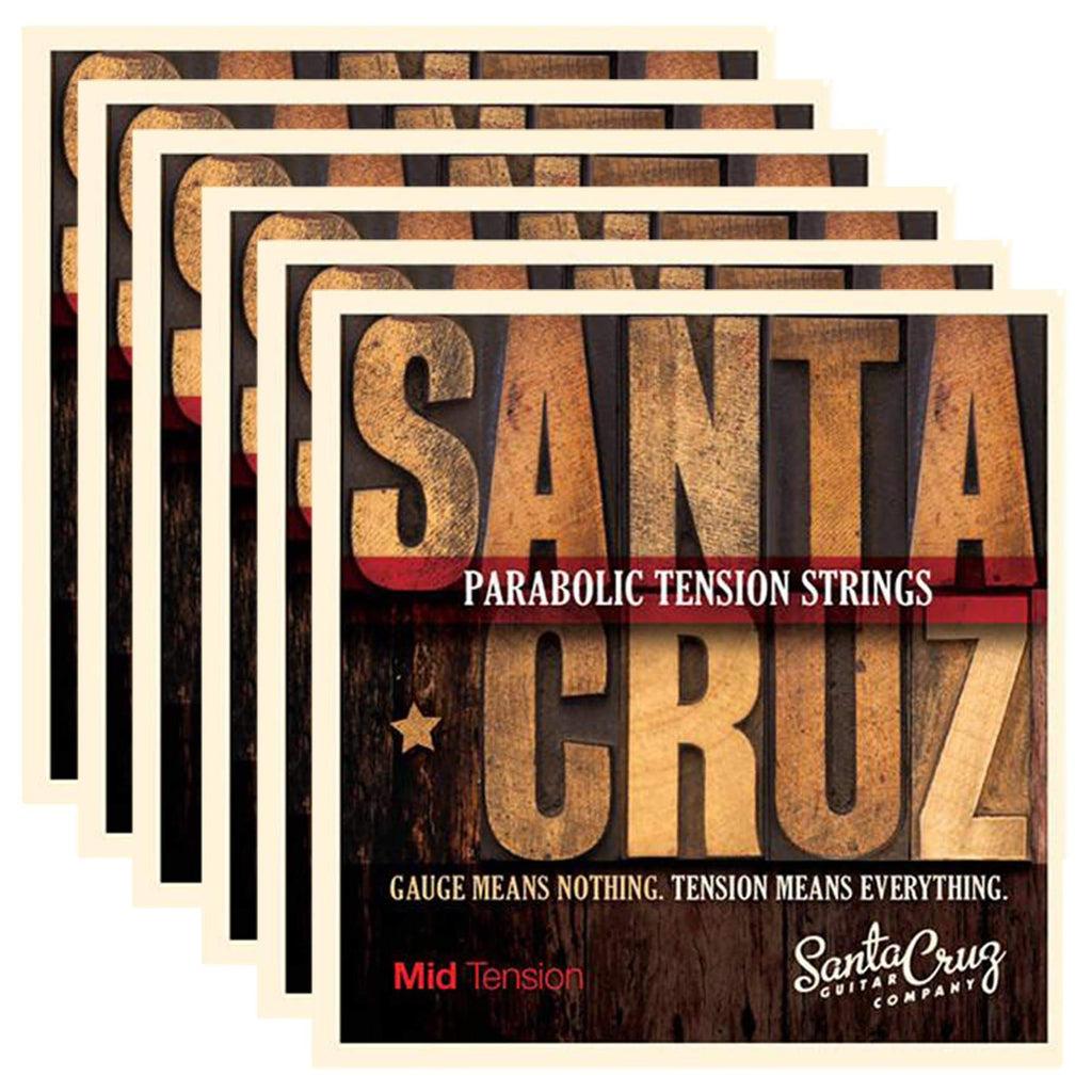 Santa Cruz Parabolic Tension Acoustic Guitar Strings Mid Tension