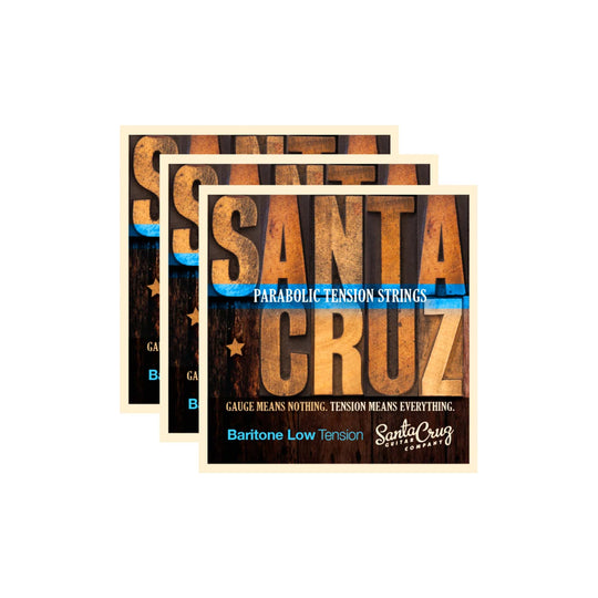 Santa Cruz Parabolic Tension Baritone Acoustic Guitar Strings Low Tension 3 Pack Bundle Accessories / Strings / Guitar Strings