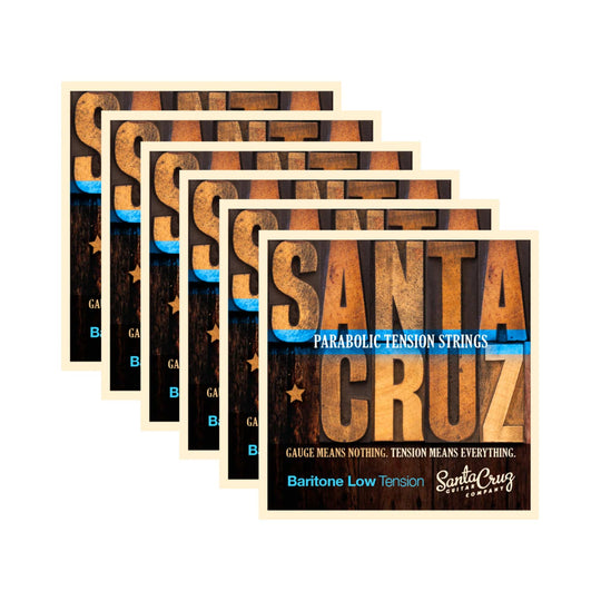 Santa Cruz Parabolic Tension Baritone Acoustic Guitar Strings Low Tension 6 Pack Bundle Accessories / Strings / Guitar Strings