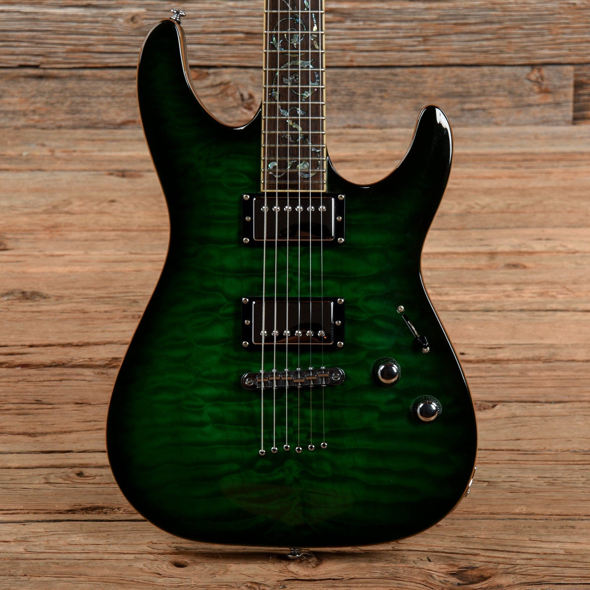 Schecter Diamond Series C-1 Classic Green Burst Electric Guitars / Solid Body