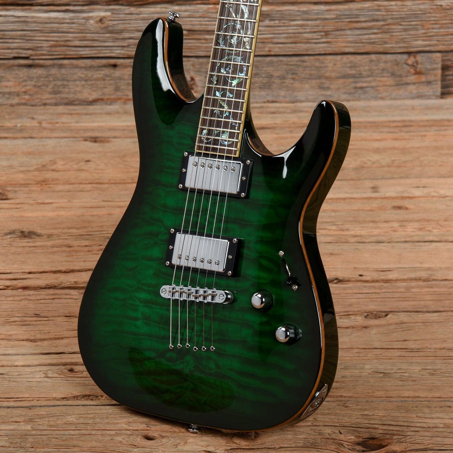 Schecter Diamond Series C-1 Classic Green Burst Electric Guitars / Solid Body