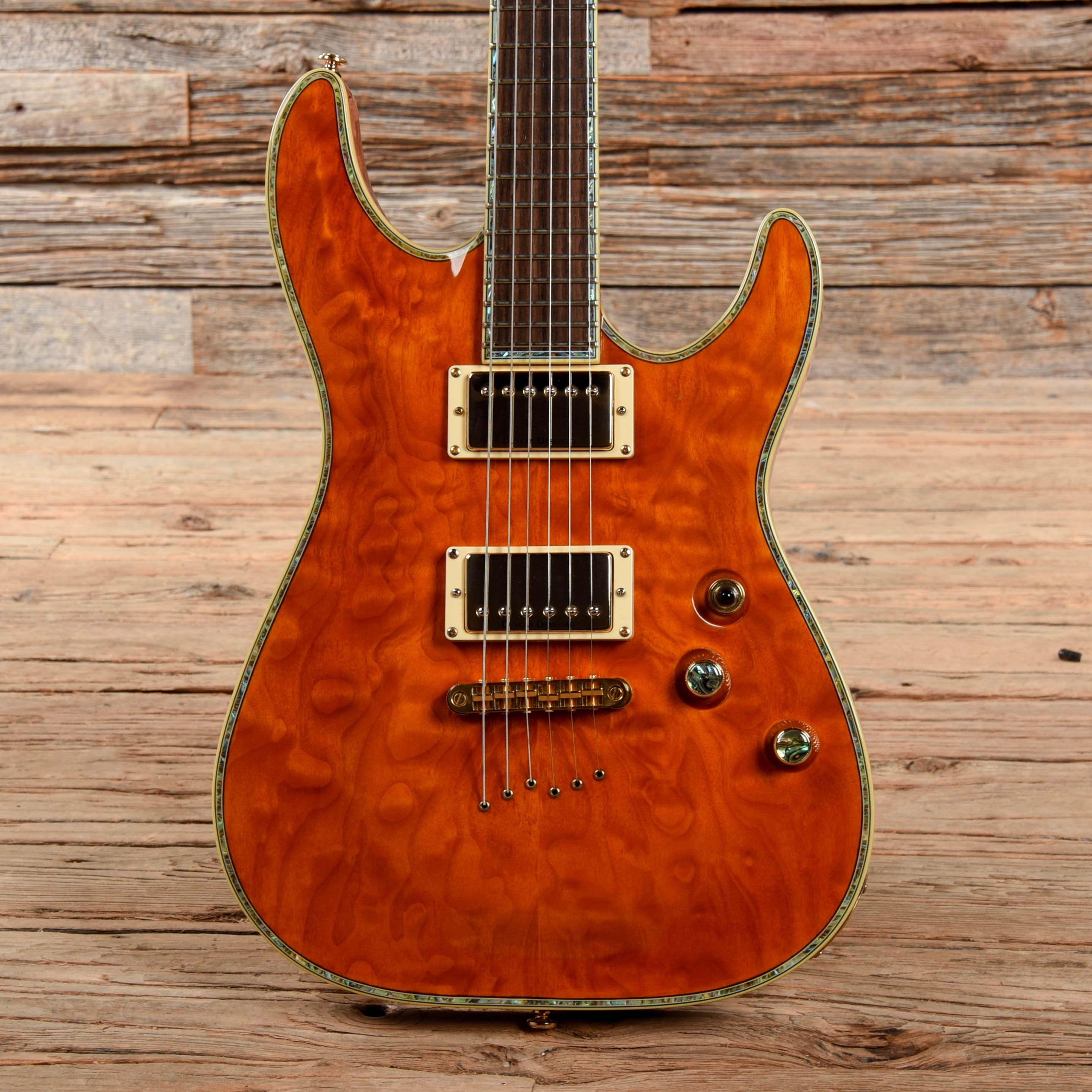 Schecter Diamond Series C-1 Elite Amber Quilt 2004 – Chicago Music Exchange