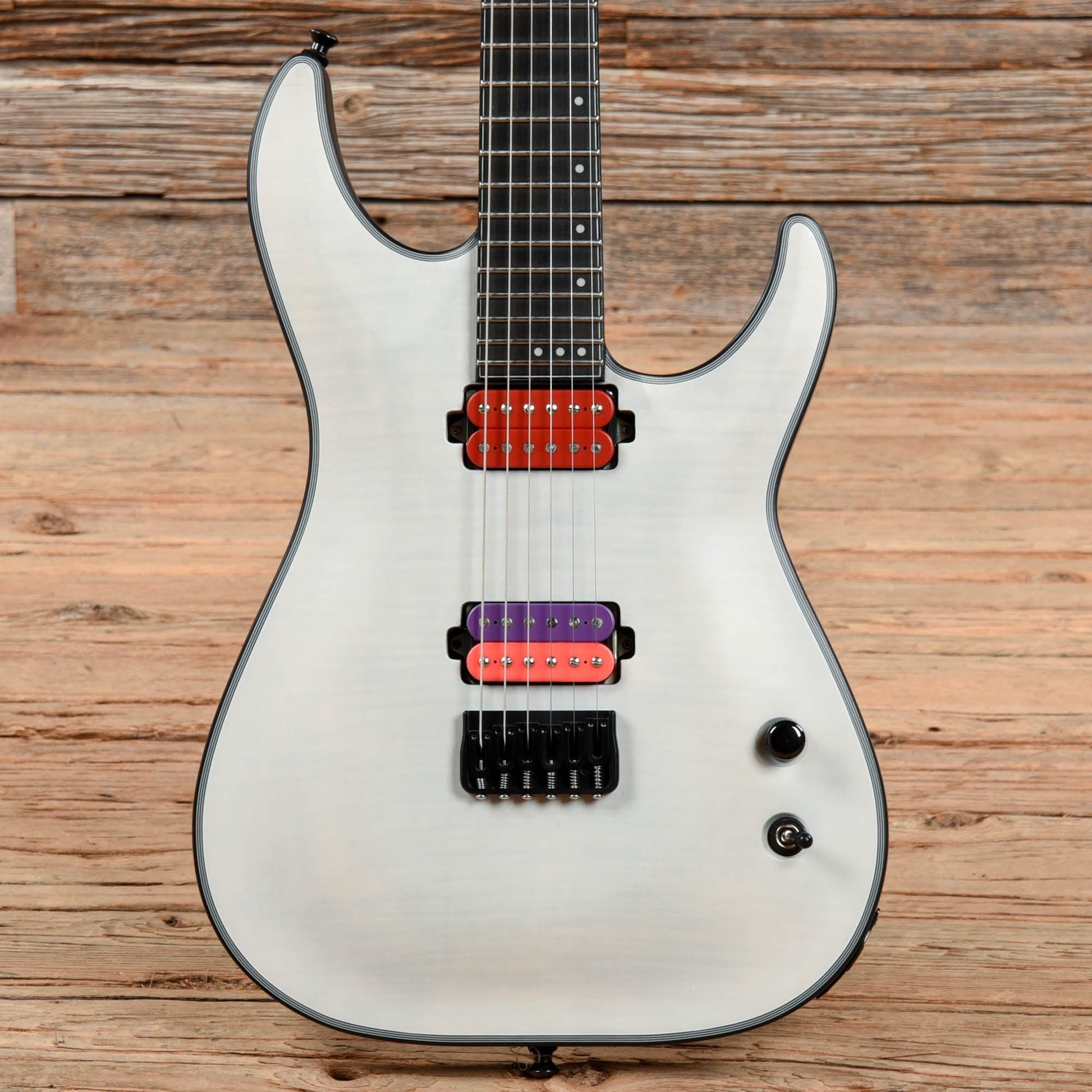 Schecter Kieth Merrow Signature KM-6 Transparent White Electric Guitars / Solid Body