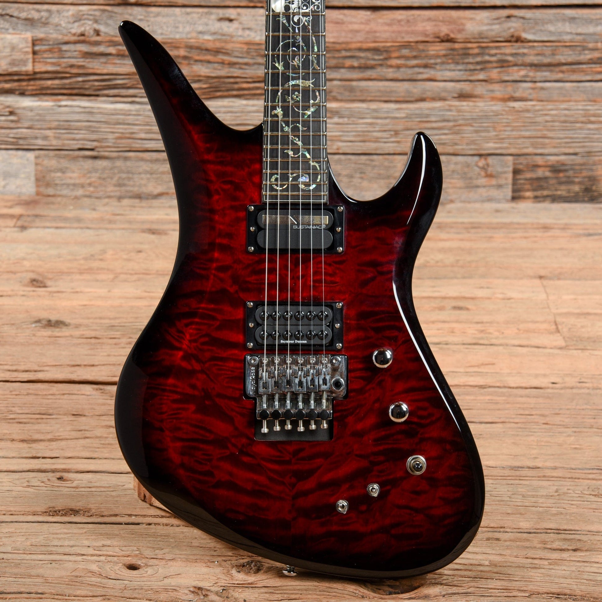 Schecter Nikki Stringfield A-6 FR S Signature Sustaniac Bright Red Burst 2019 Electric Guitars / Solid Body