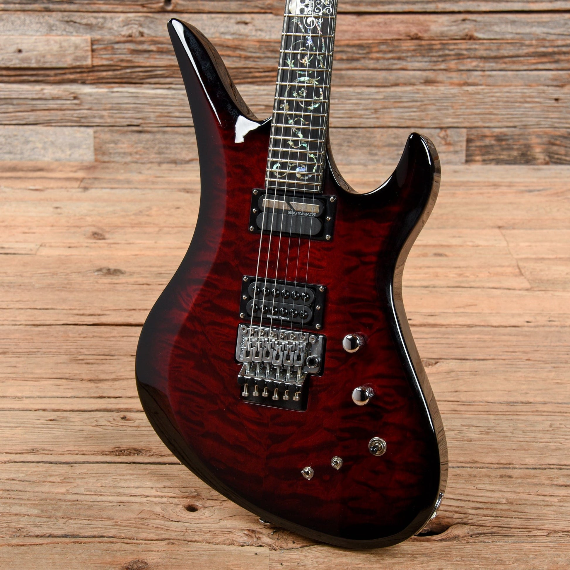 Schecter Nikki Stringfield A-6 FR S Signature Sustaniac Bright Red Burst 2019 Electric Guitars / Solid Body