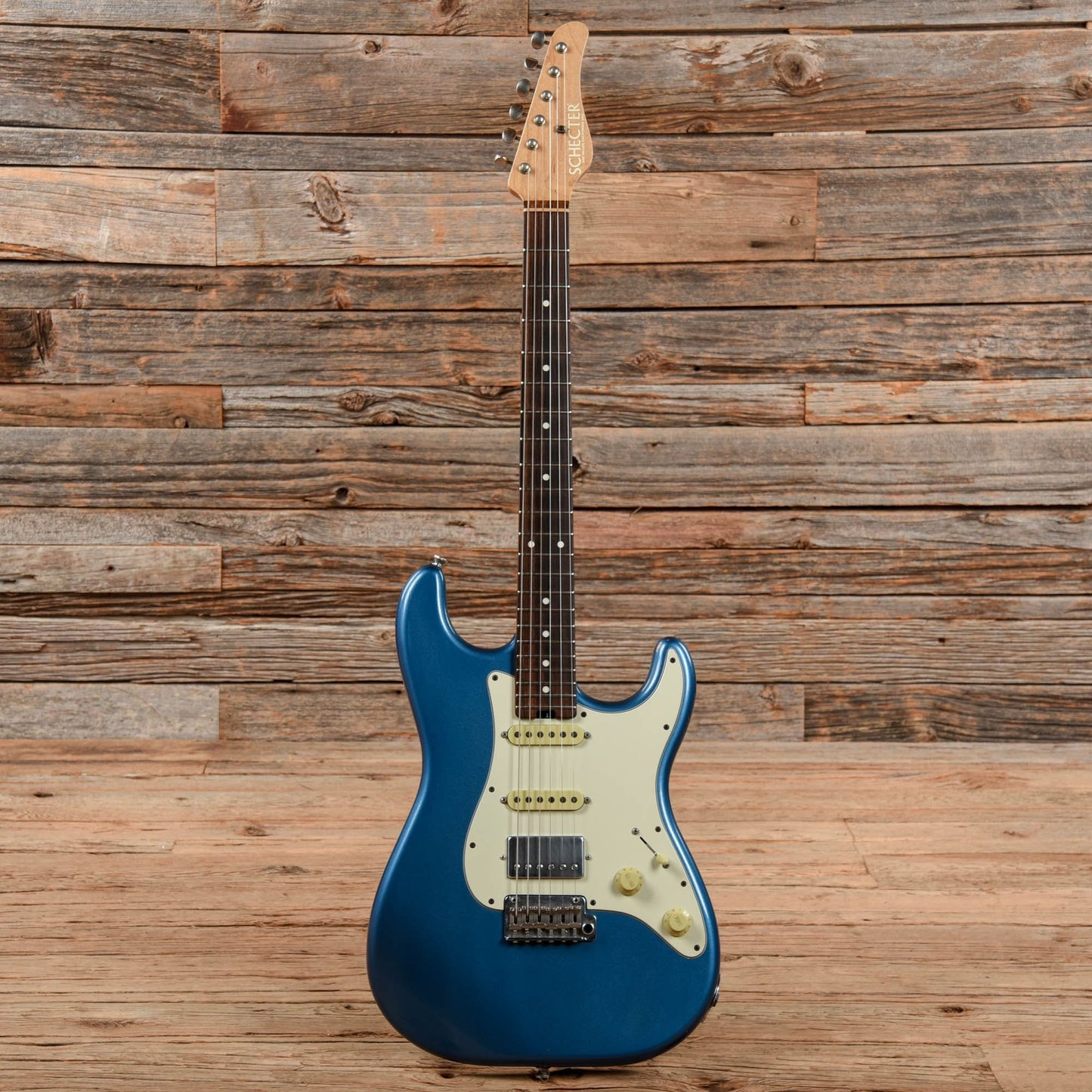 Schecter USA Custom Shop Traditional Wembley II Lake Placid Blue Aged Nitro Electric Guitars / Solid Body