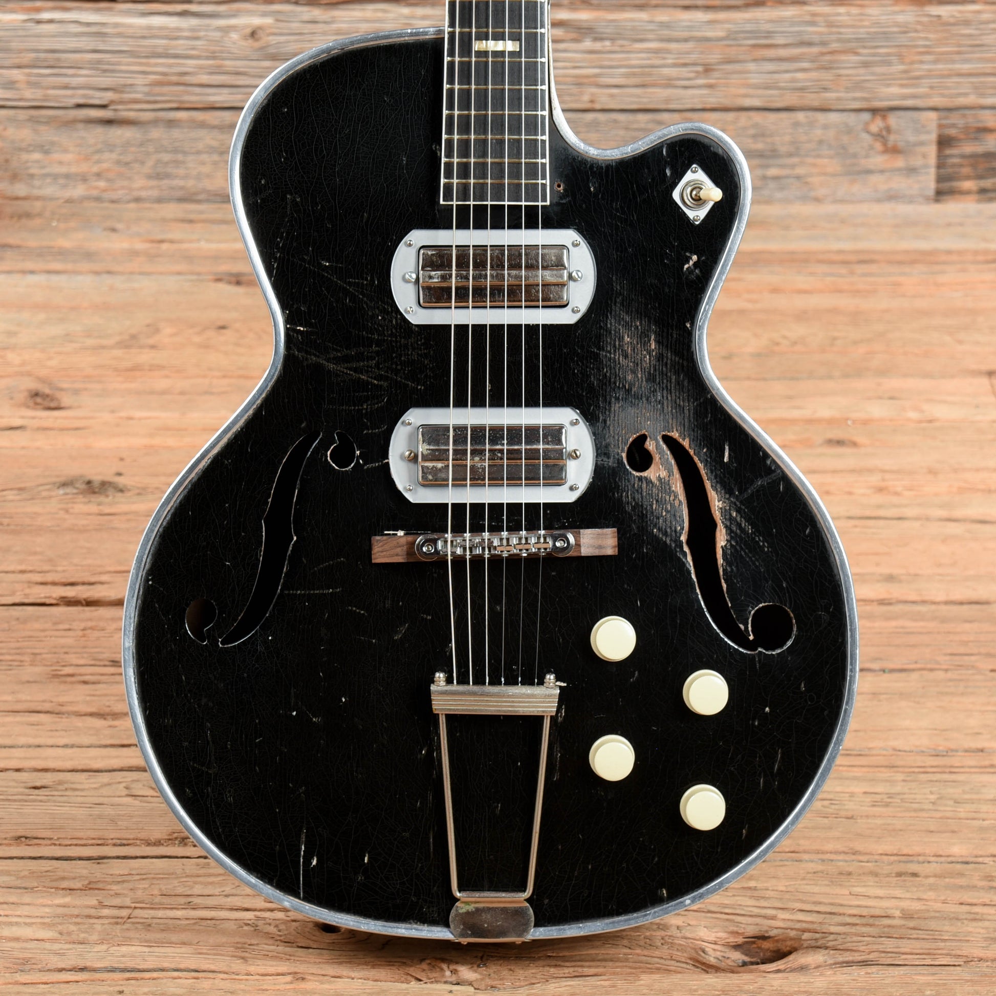 Silvertone Espanada Black 1960s Electric Guitars / Hollow Body