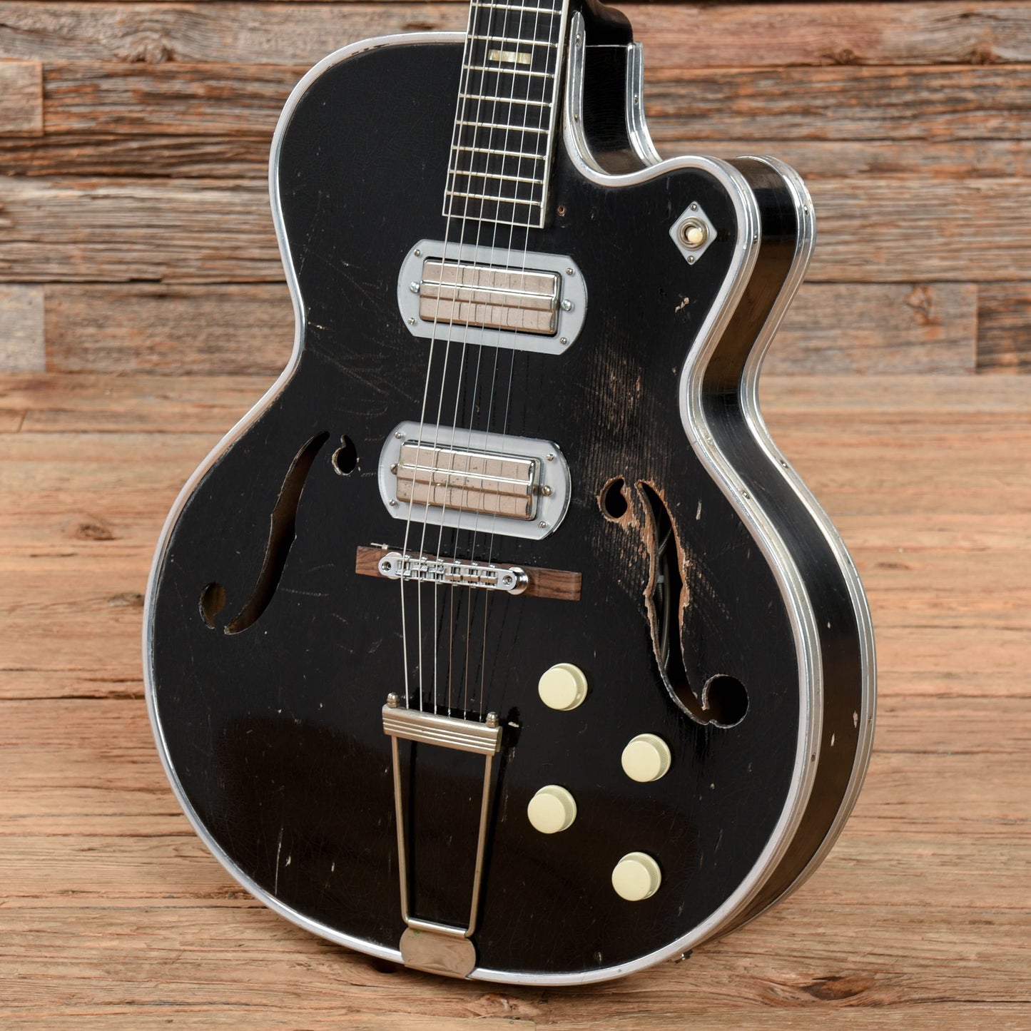 Silvertone Espanada Black 1960s Electric Guitars / Hollow Body