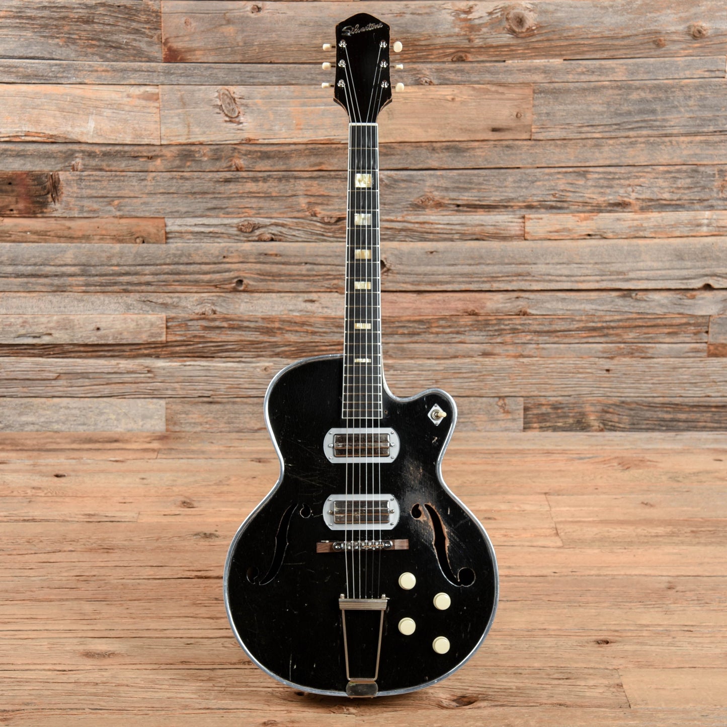 Silvertone Espanada Black 1960s Electric Guitars / Hollow Body