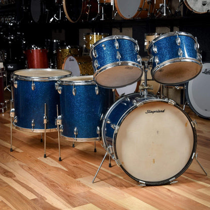 Slingerland 12/12/16/18/20 Blue Sparkle 1960s Drums and Percussion / Acoustic Drums / Full Acoustic Kits