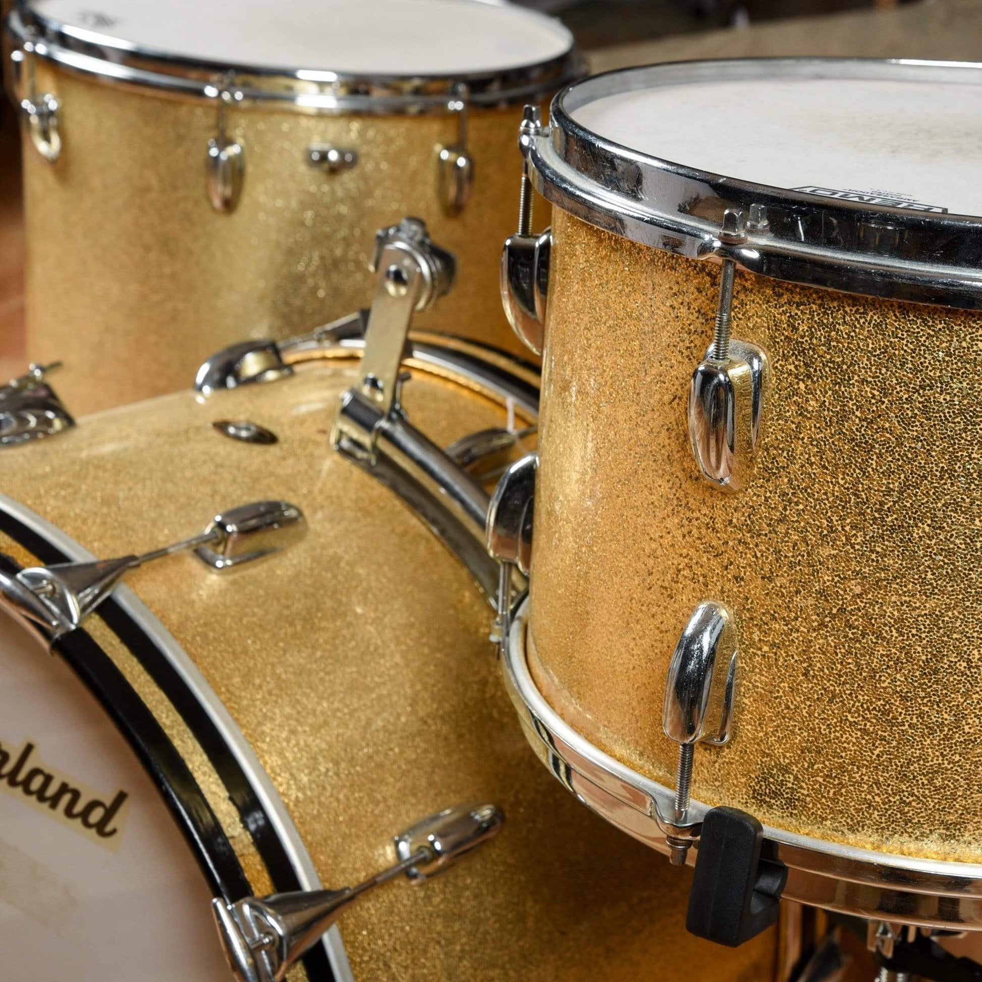 Slingerland 13/16/22 w/6.5x14 Snare Gold Sparkle 1960s Drums and Percussion / Acoustic Drums / Full Acoustic Kits