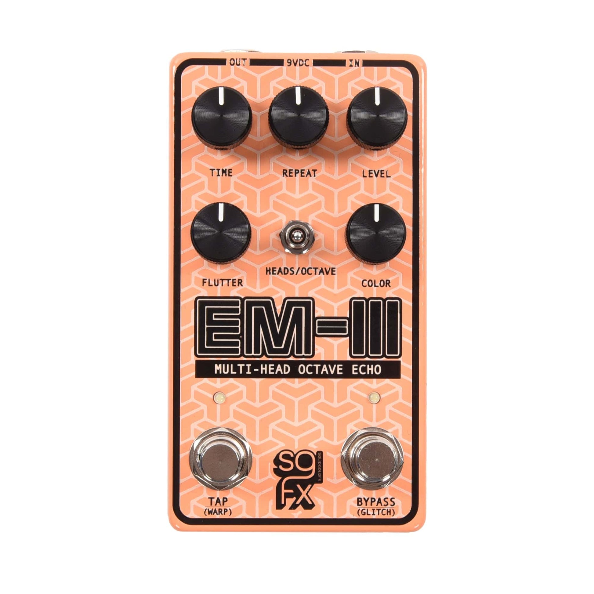 SolidGoldFX EM-III Multi-Head Octave Echo Pedal Pacific Peach Effects and Pedals / Delay