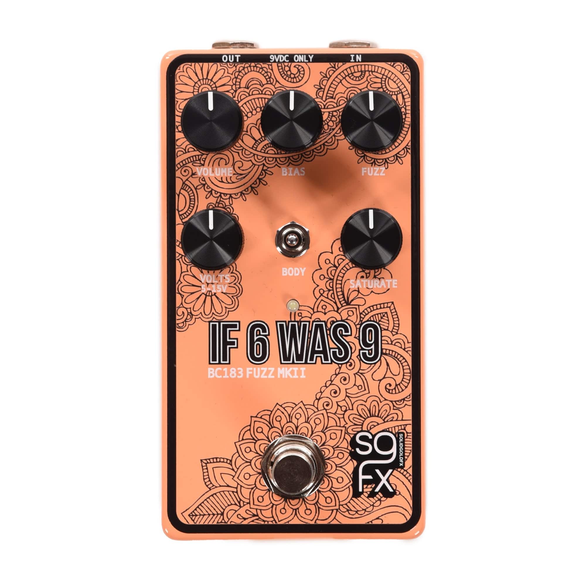 SolidGoldFX If 6 Was 9 mkII BC183 Fuzz Pedal Pacific Peach