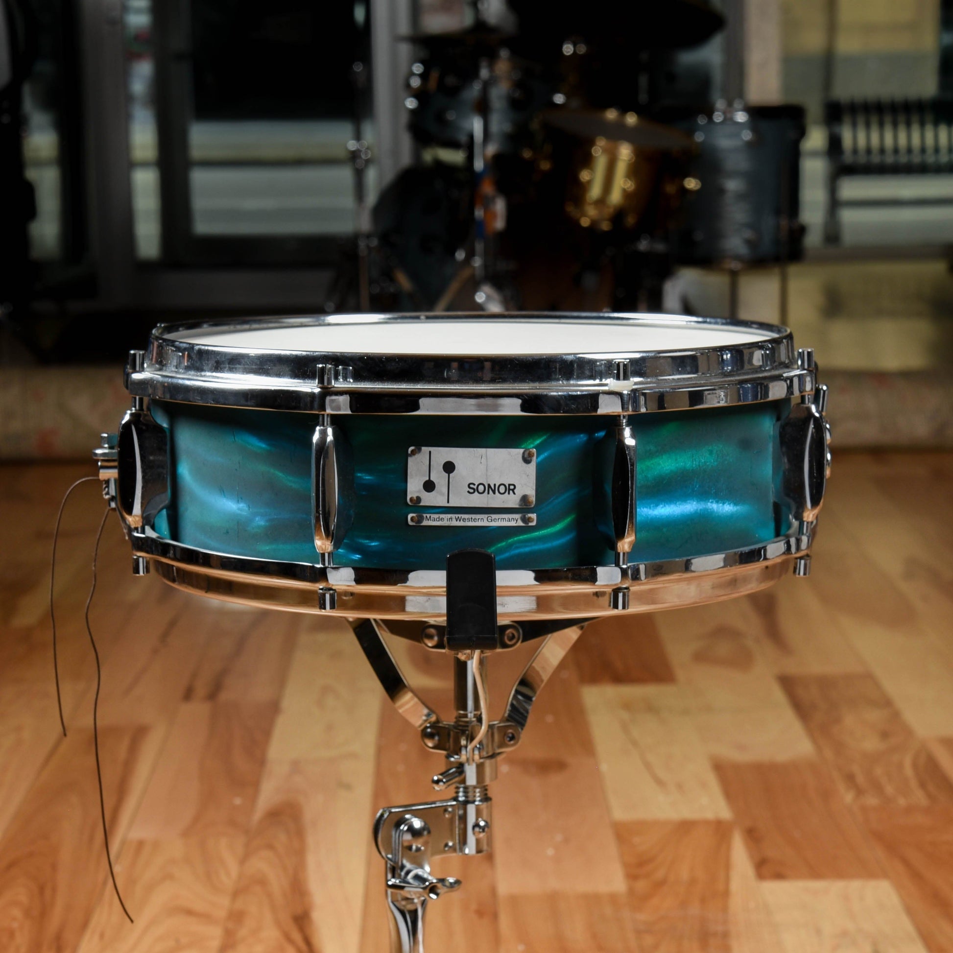 Sonor 13/16/20 w/4.5x14 Snare Drum Aqua Satin Flame 1960s Drums and Percussion / Acoustic Drums / Full Acoustic Kits