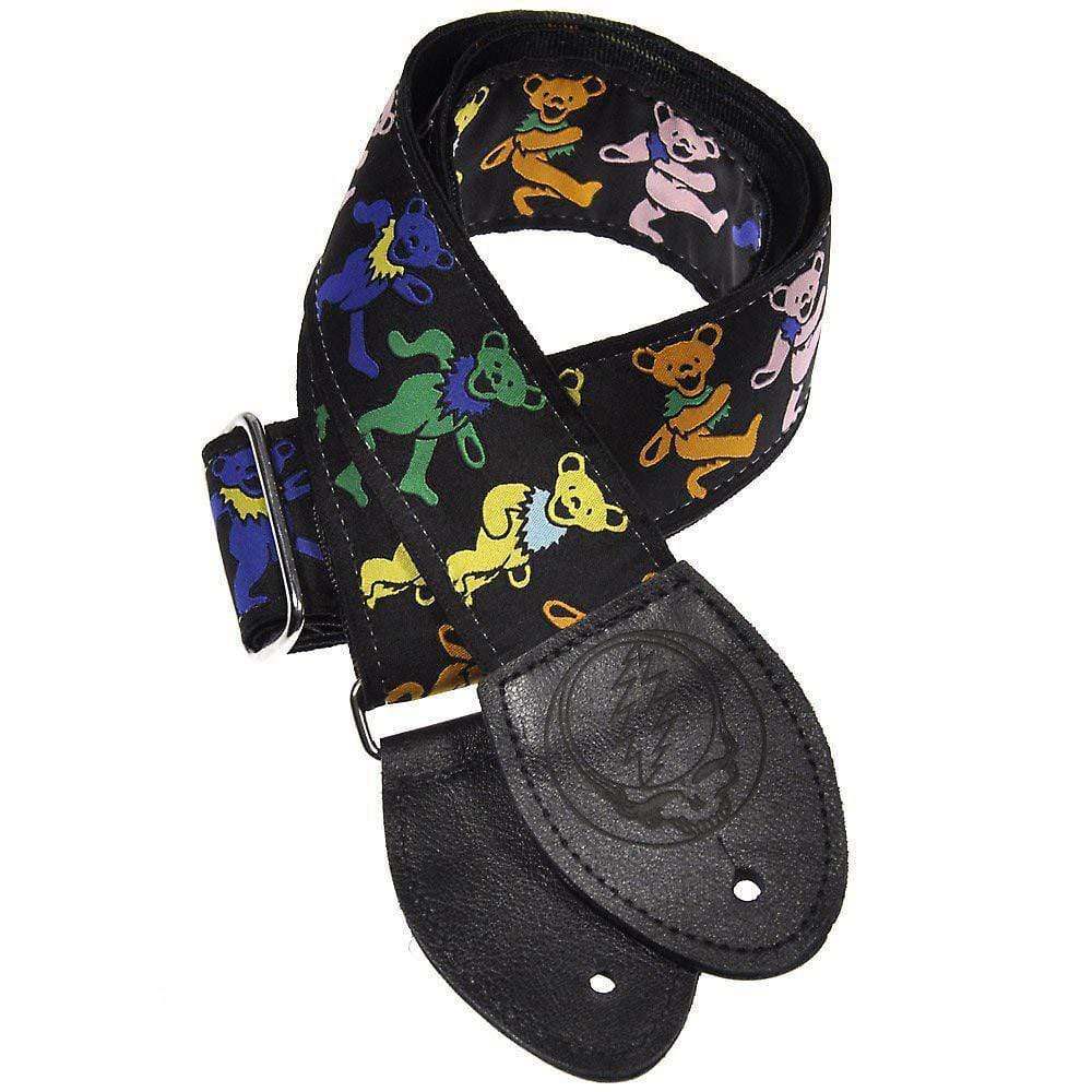 Souldier Guitar Strap - Grateful Dead Dancing Bears on Black Accessories / Straps