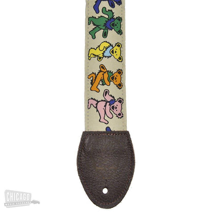 Souldier Guitar Strap - Grateful Dead Dancing Bears on Tan Accessories / Straps