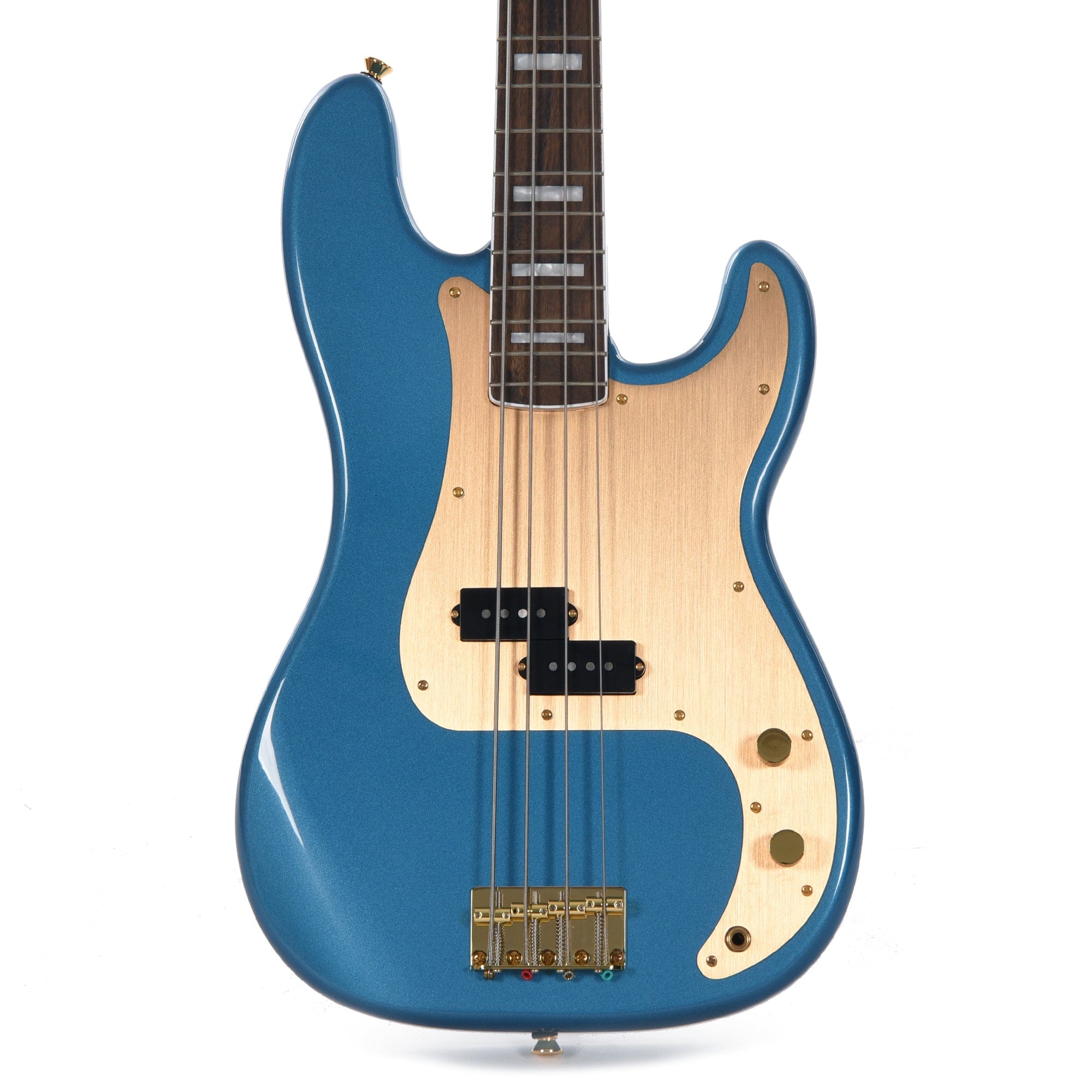 Squier 40th Anniversary Gold Edition Precision Bass Lake Placid Blue w ...