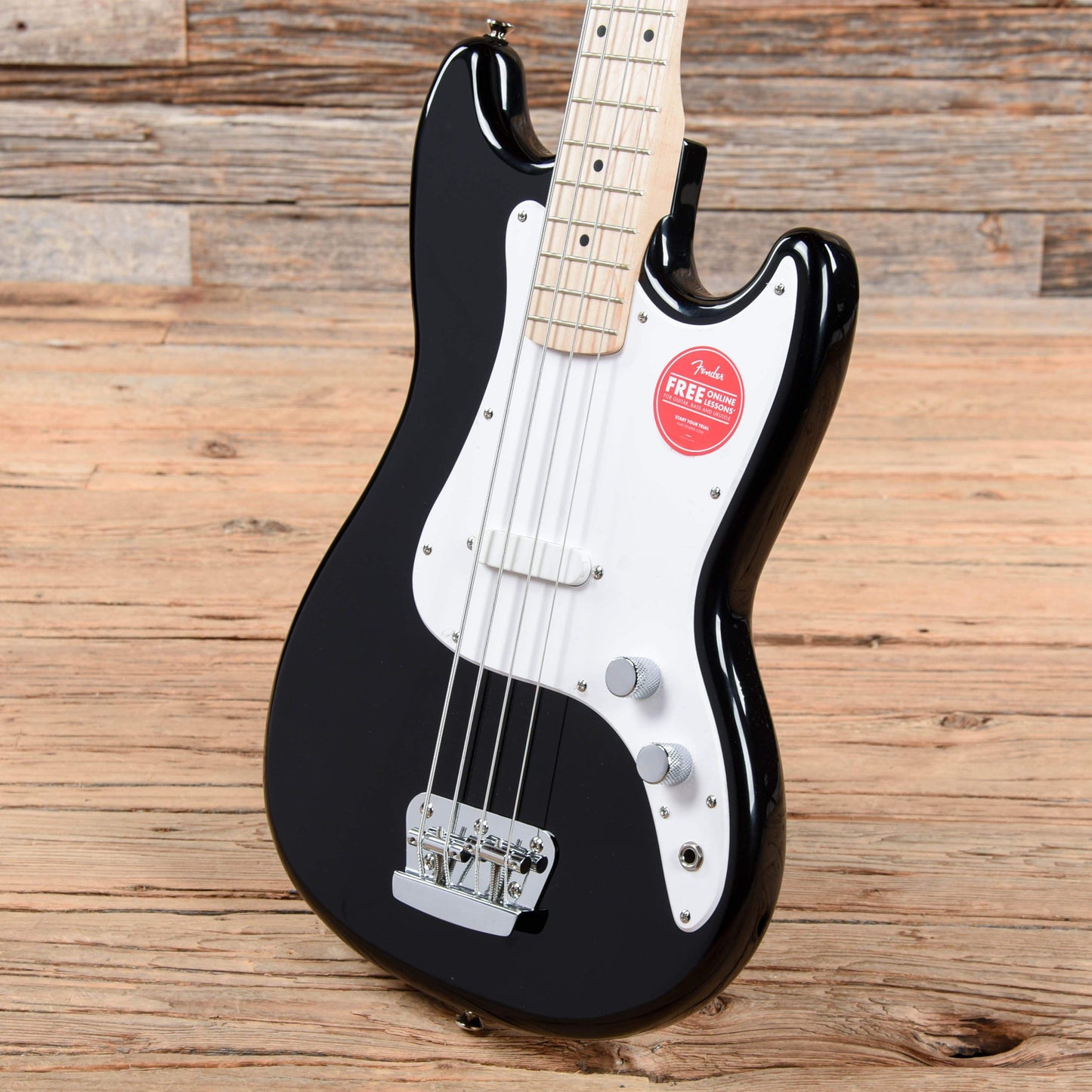 Squier Bronco Bass Black Bass Guitars / 4-String