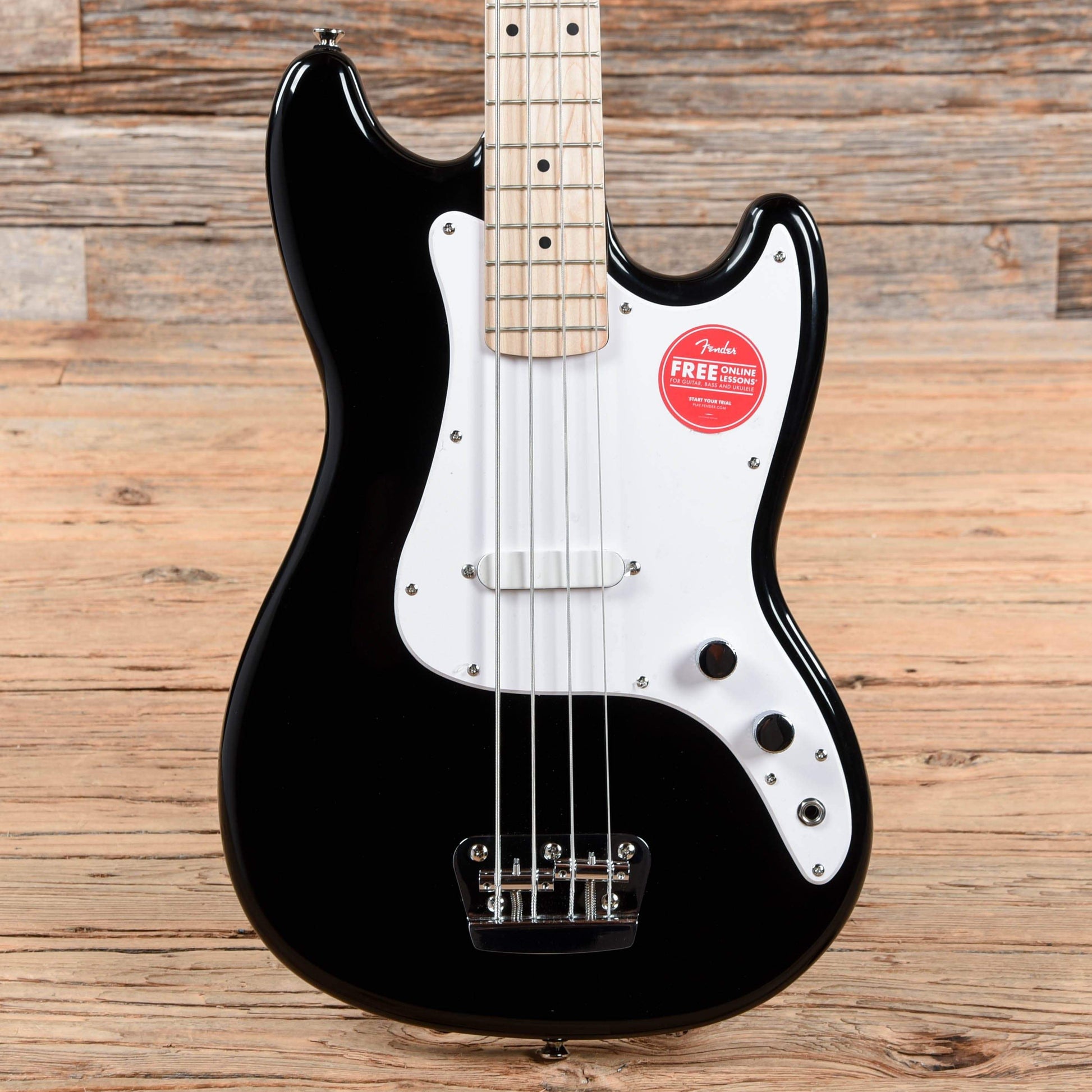 Squier Bronco Bass Black Bass Guitars / 4-String