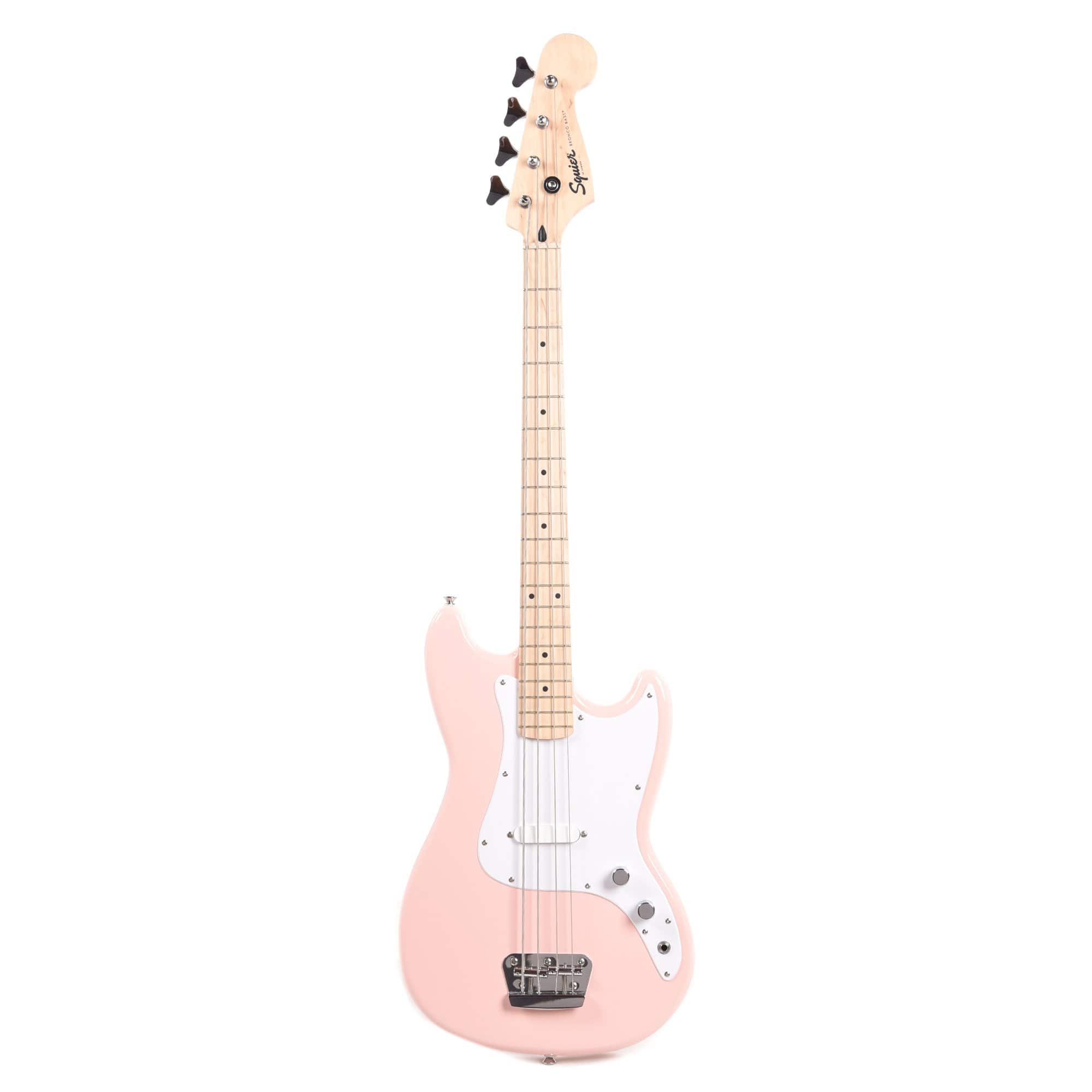 Squier Bronco Bass Shell Pink