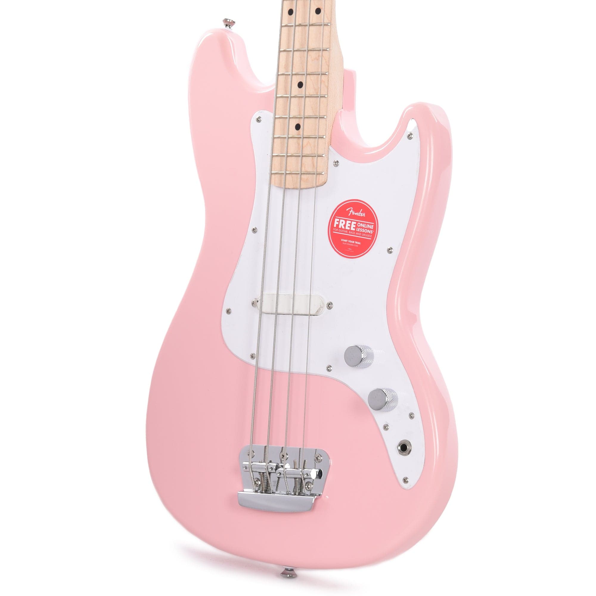 Squier Bronco Bass Shell Pink Bass Guitars / 4-String