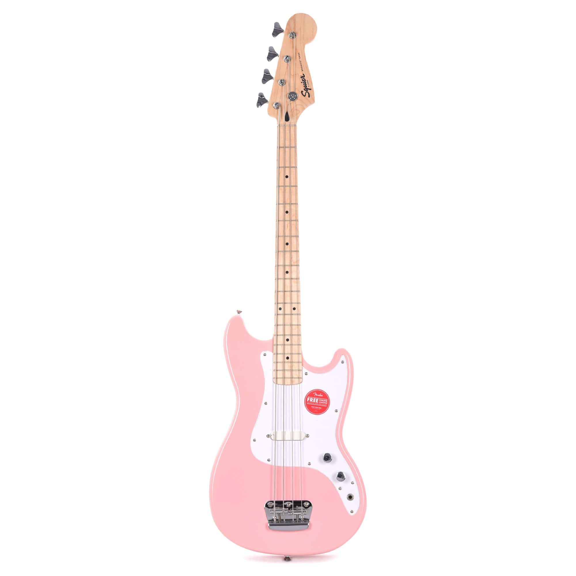 Squier Bronco Bass Shell Pink Bass Guitars / 4-String