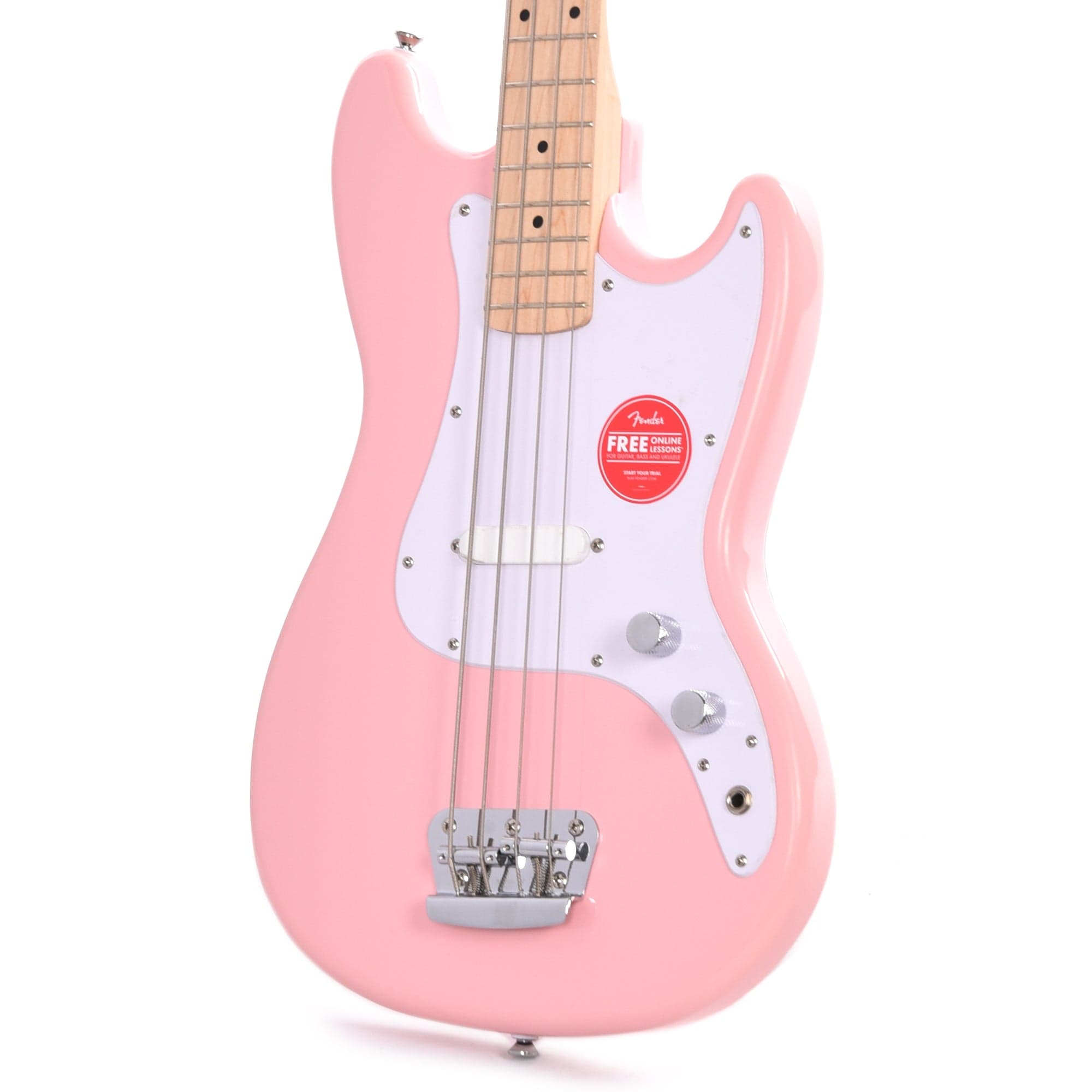 Squier Bronco Bass Shell Pink Bass Guitars / 4-String