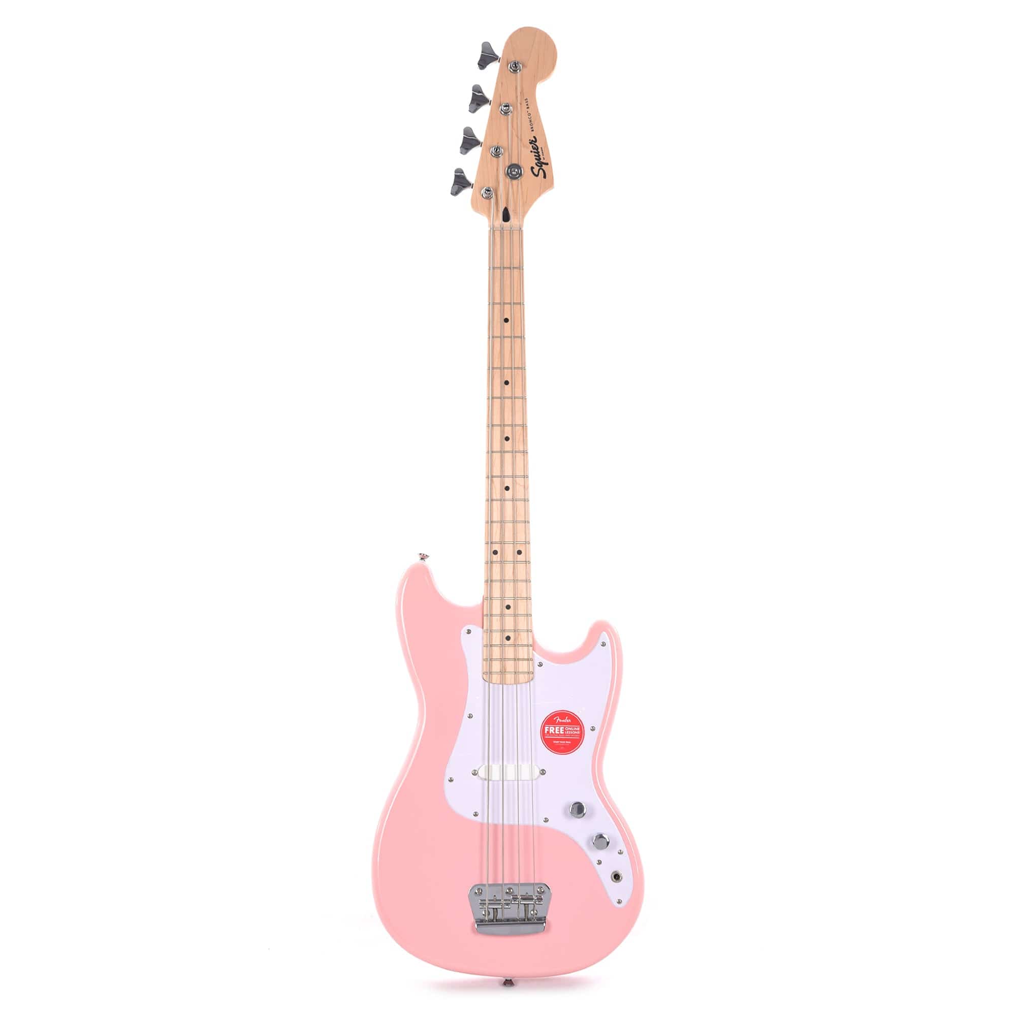 Squier Bronco Bass Shell Pink Bass Guitars / 4-String