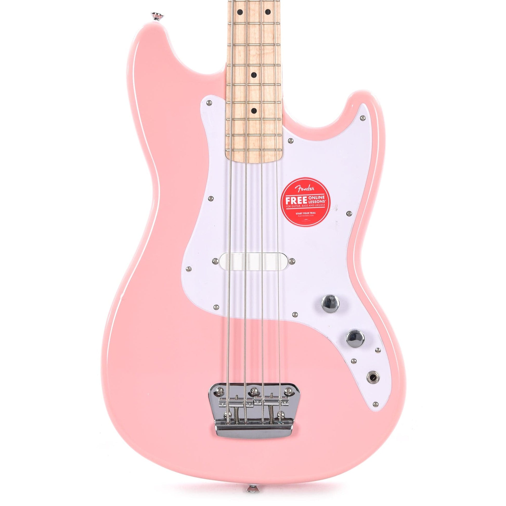 Squier Bronco Bass Shell Pink Bass Guitars / 4-String