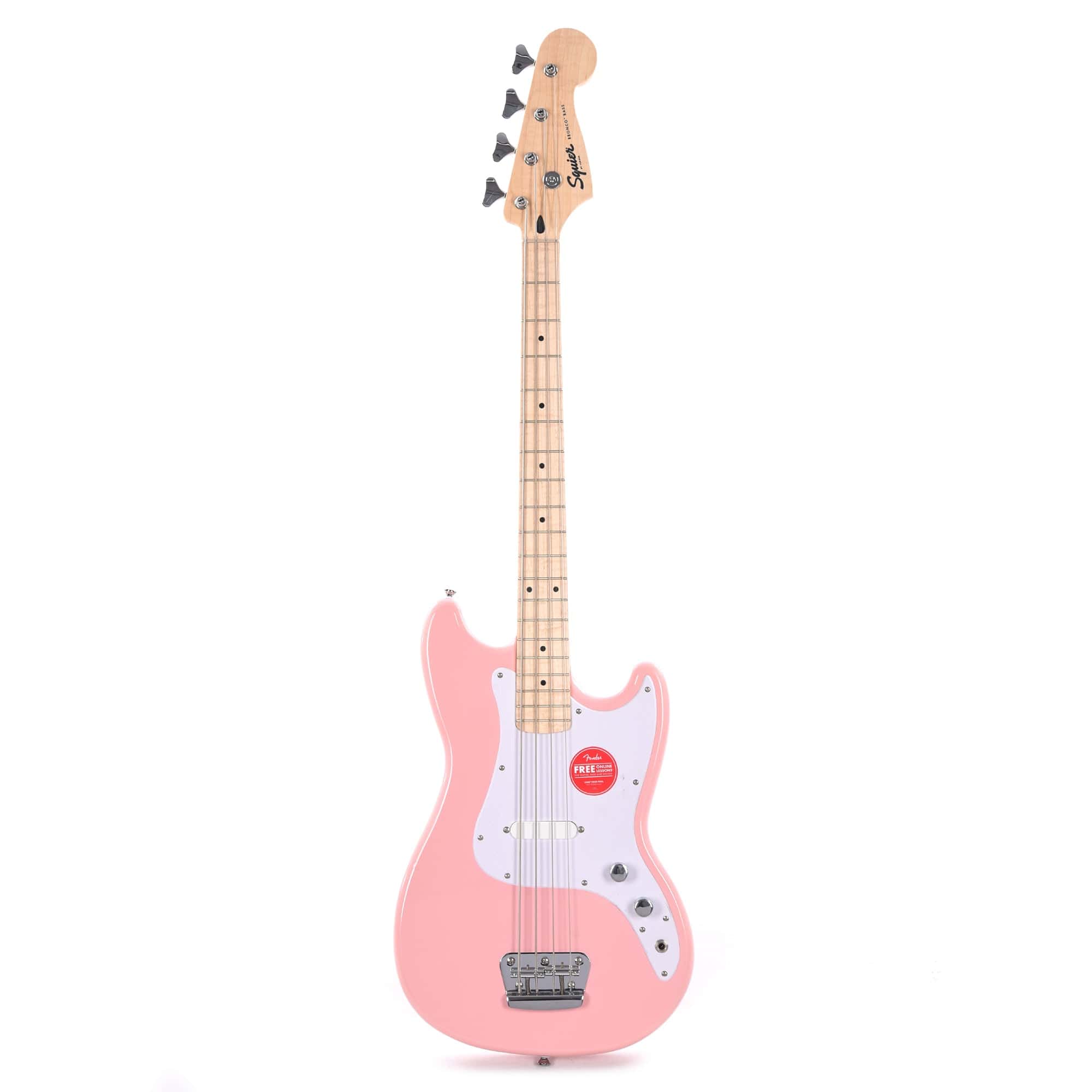 Squier Bronco Bass Shell Pink Bass Guitars / 4-String