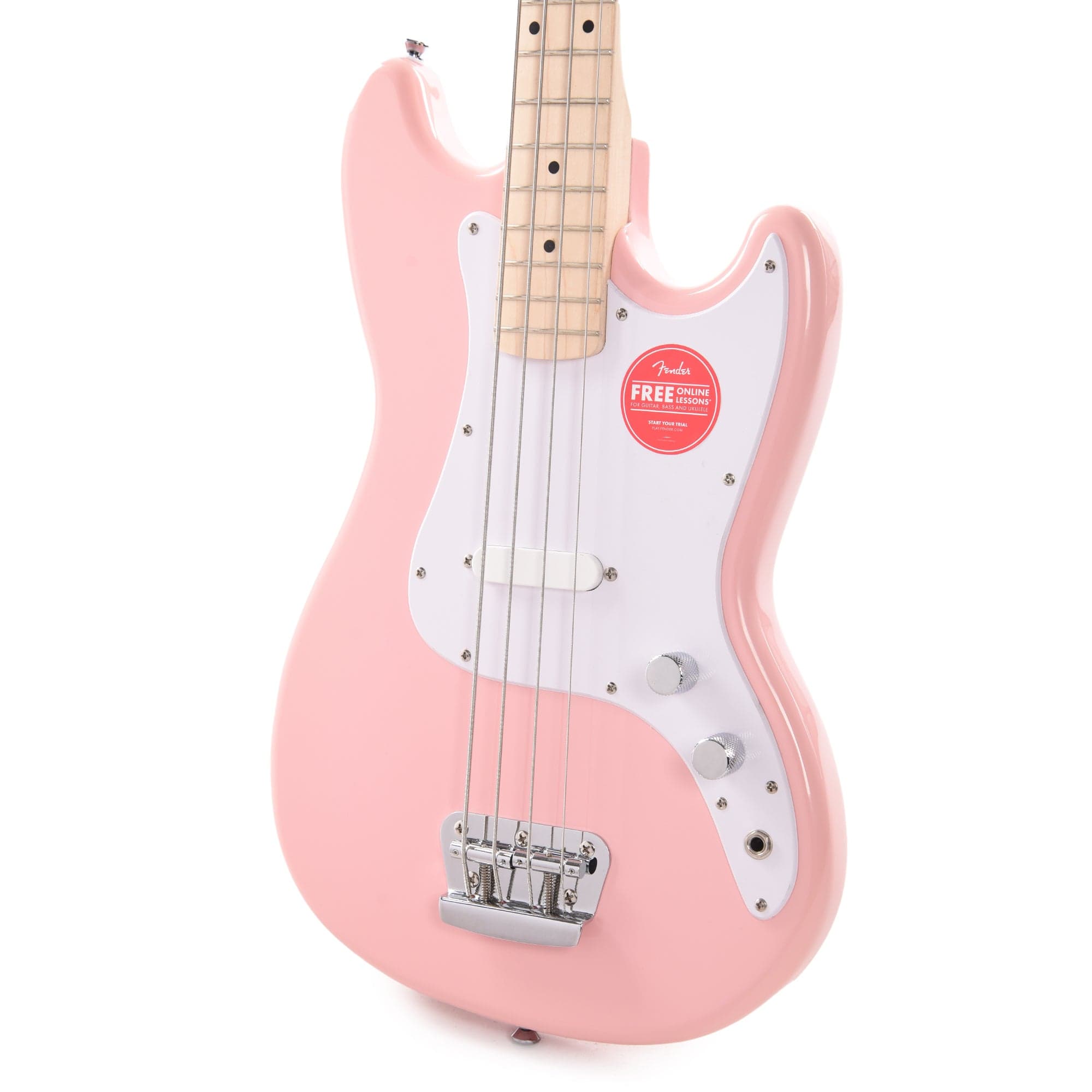 Squier Bronco Bass Shell Pink Bass Guitars / 4-String