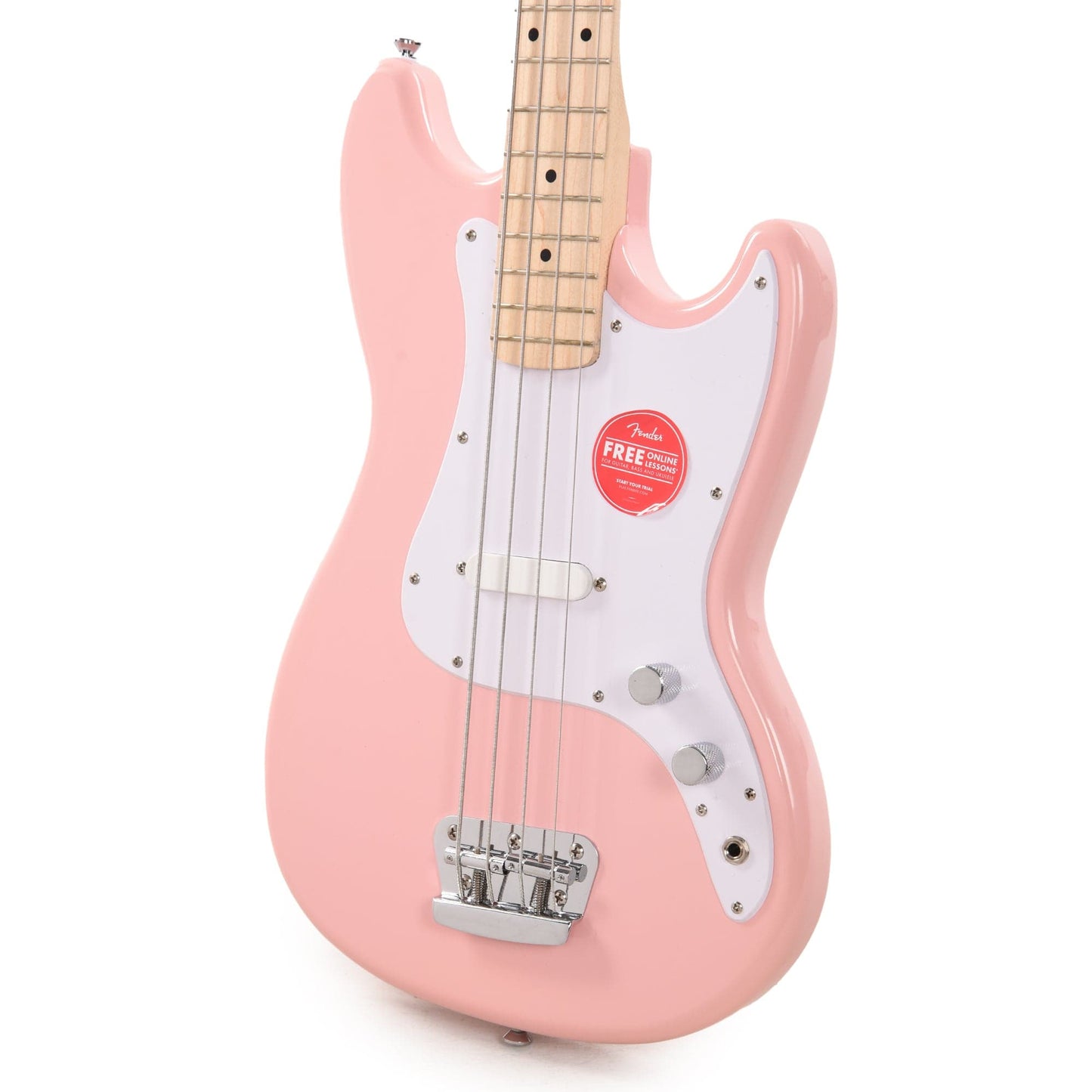 Squier Bronco Bass Shell Pink Bass Guitars / 4-String