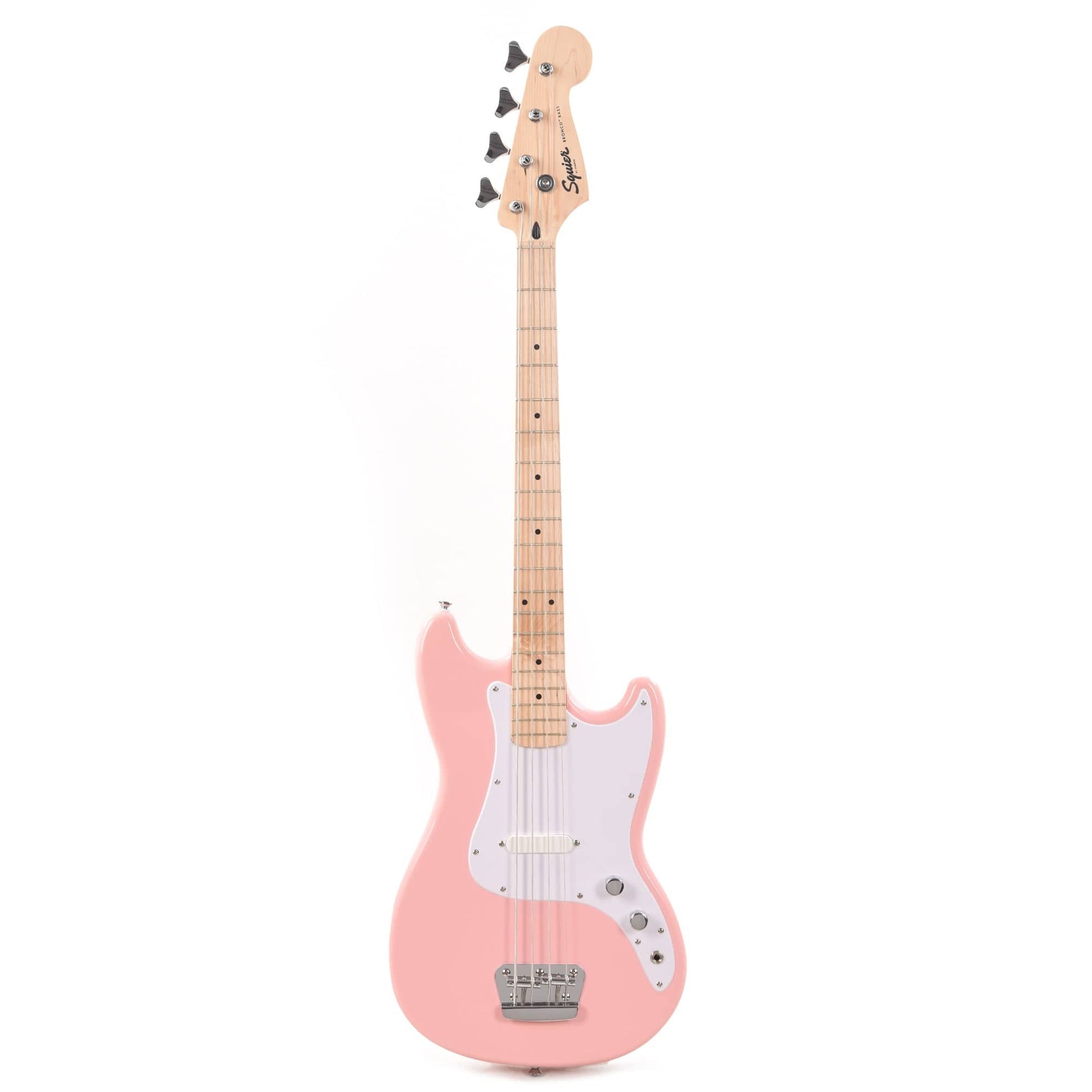 Squier Bronco Bass Shell Pink Bass Guitars / 4-String