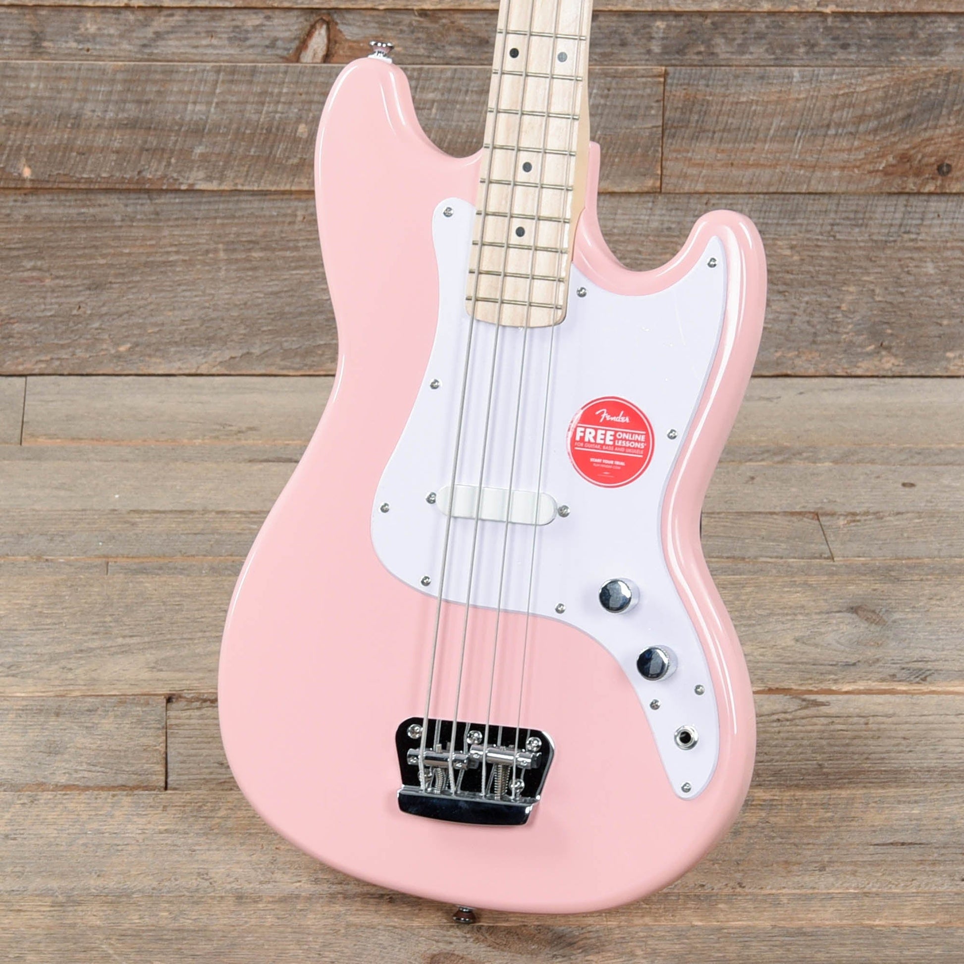 Squier Bronco Bass Shell Pink Bass Guitars / 4-String