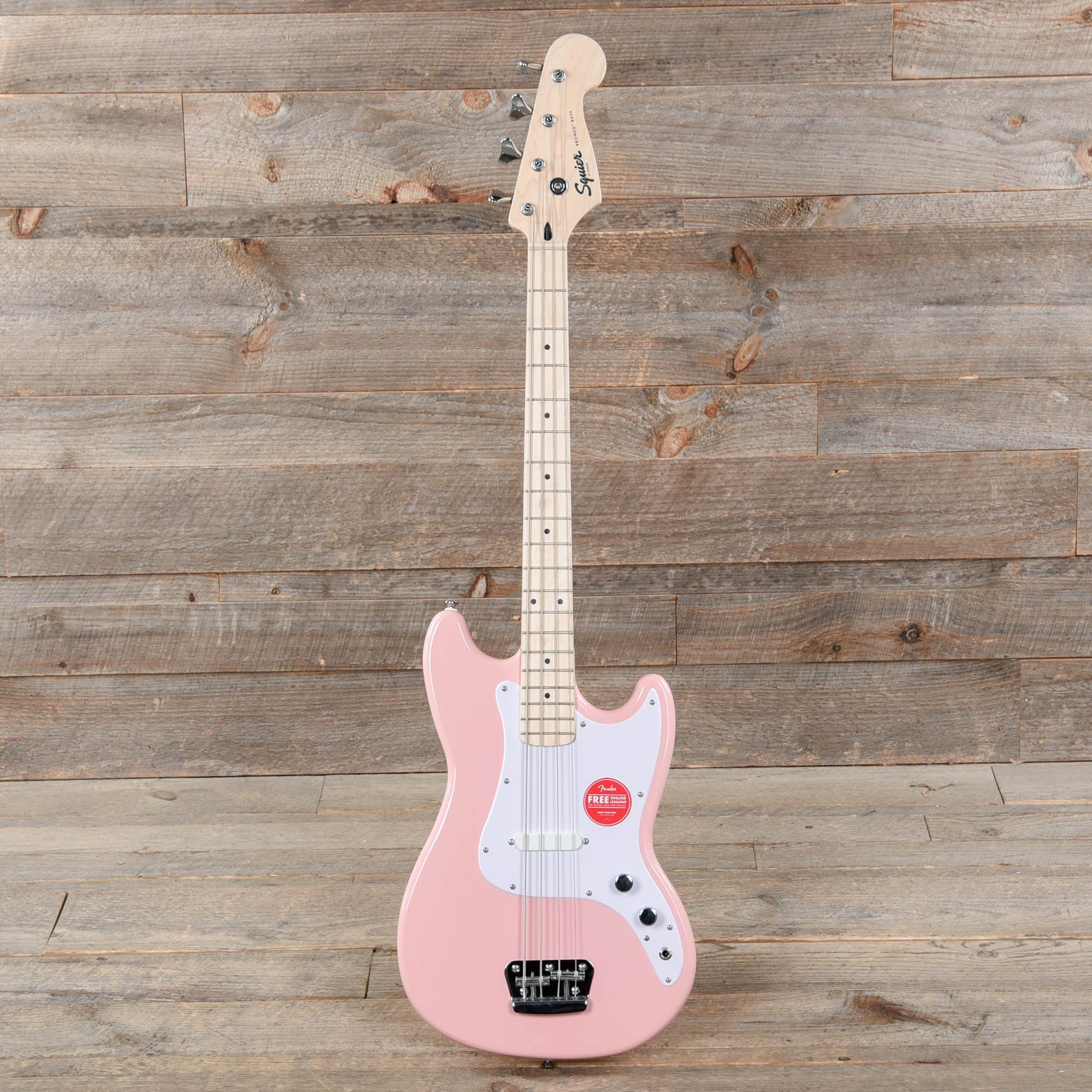 Squier Bronco Bass Shell Pink Bass Guitars / 4-String