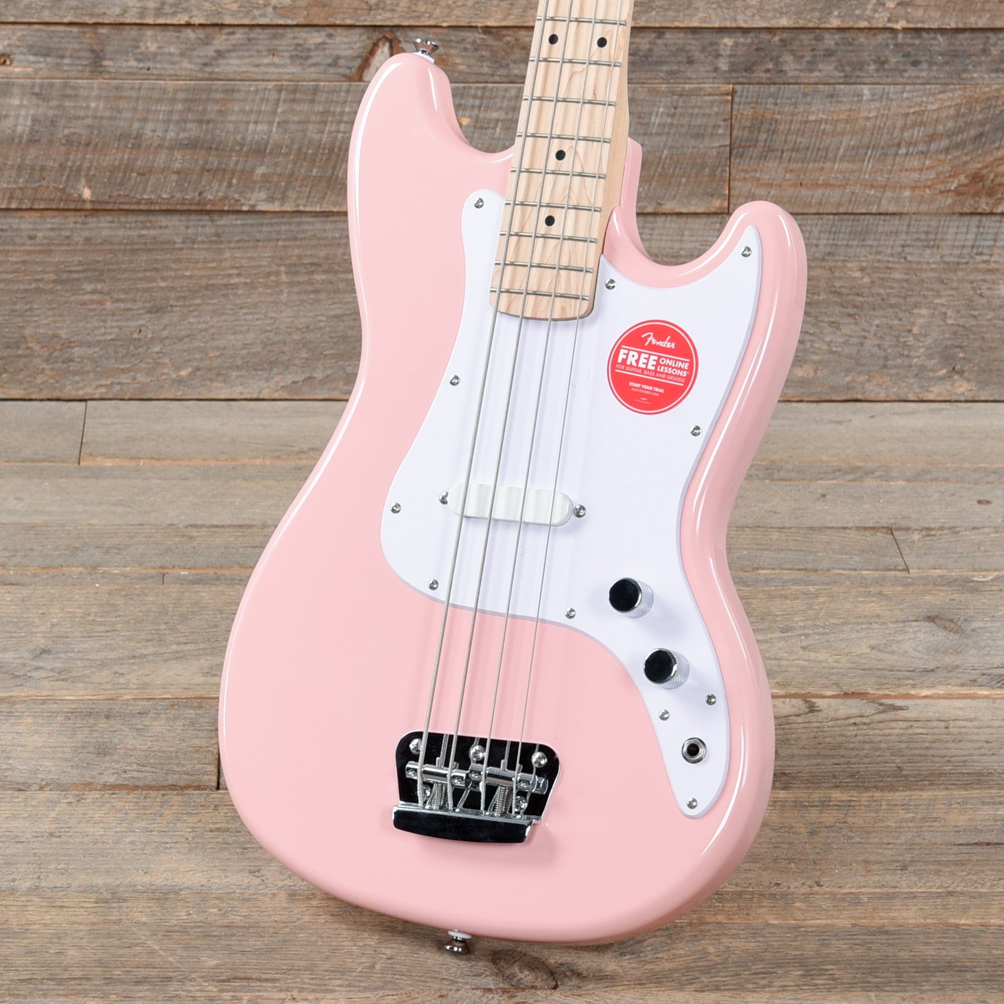 Squier Bronco Bass Shell Pink Bass Guitars / 4-String