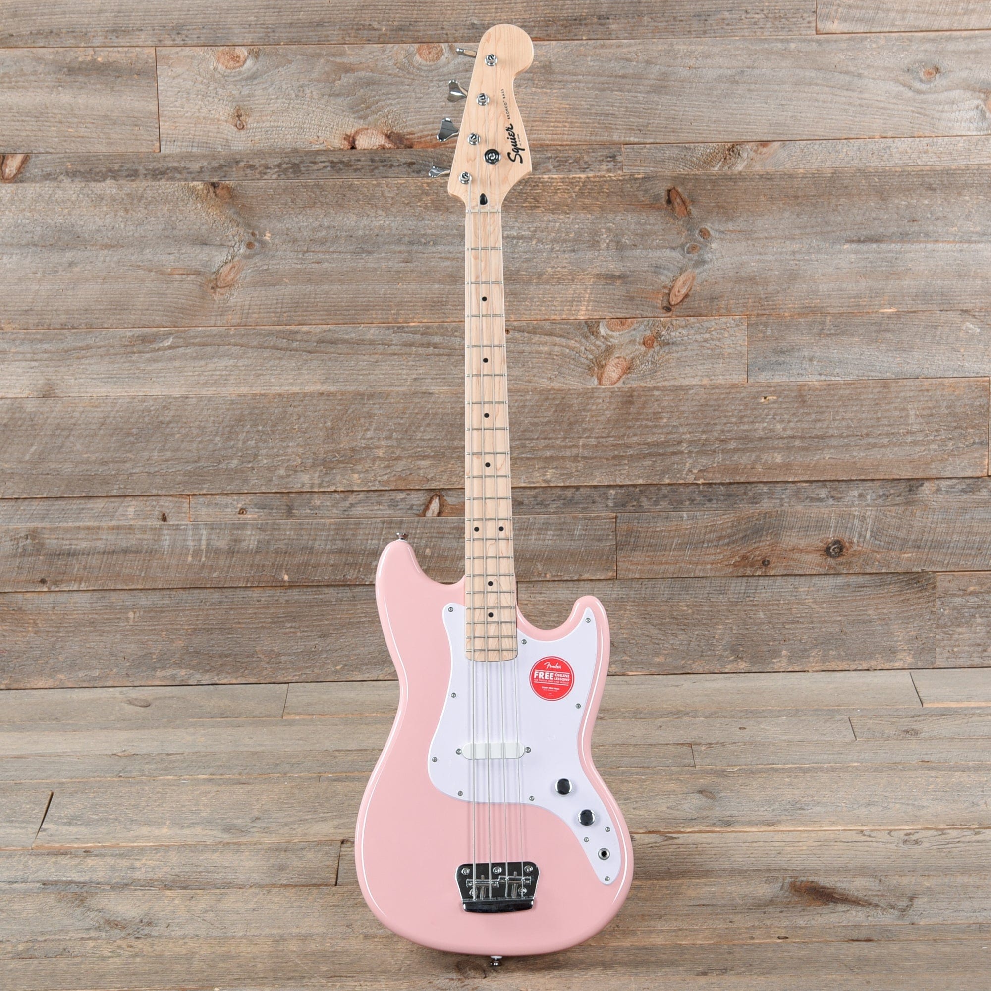 Squier Bronco Bass Shell Pink Bass Guitars / 4-String