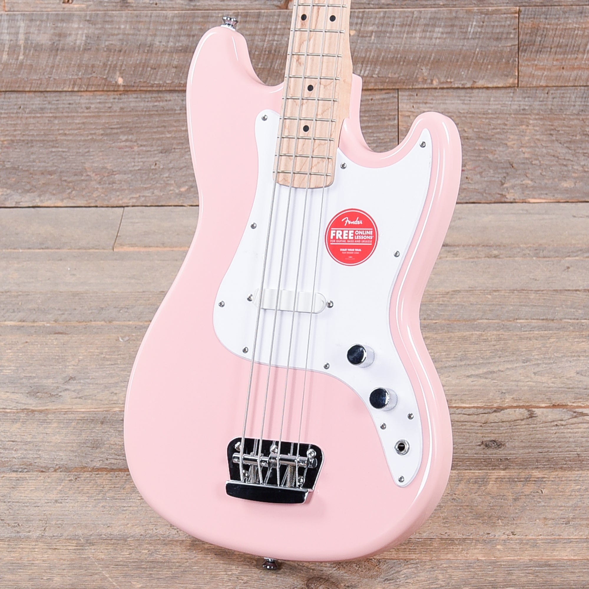 Squier Bronco Bass Shell Pink Bass Guitars / 4-String