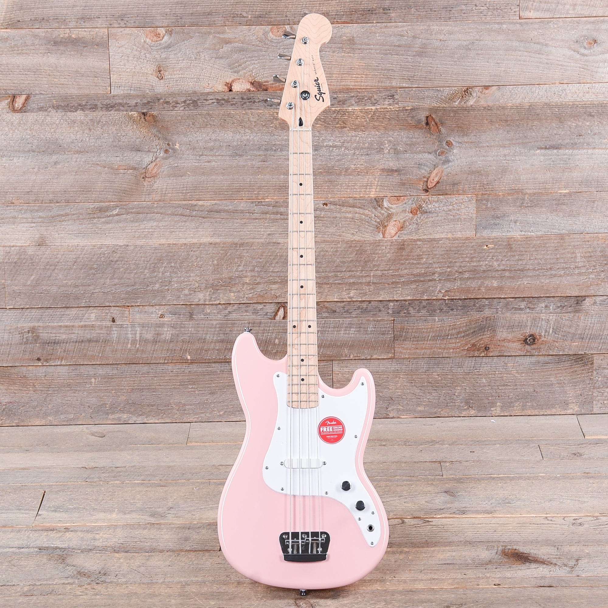 Squier Bronco Bass Shell Pink Bass Guitars / 4-String