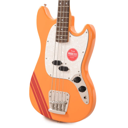 Squier Classic Vibe '60s Competition Mustang Bass Capri Orange w/Dakota Red Stripe Bass Guitars / 4-String