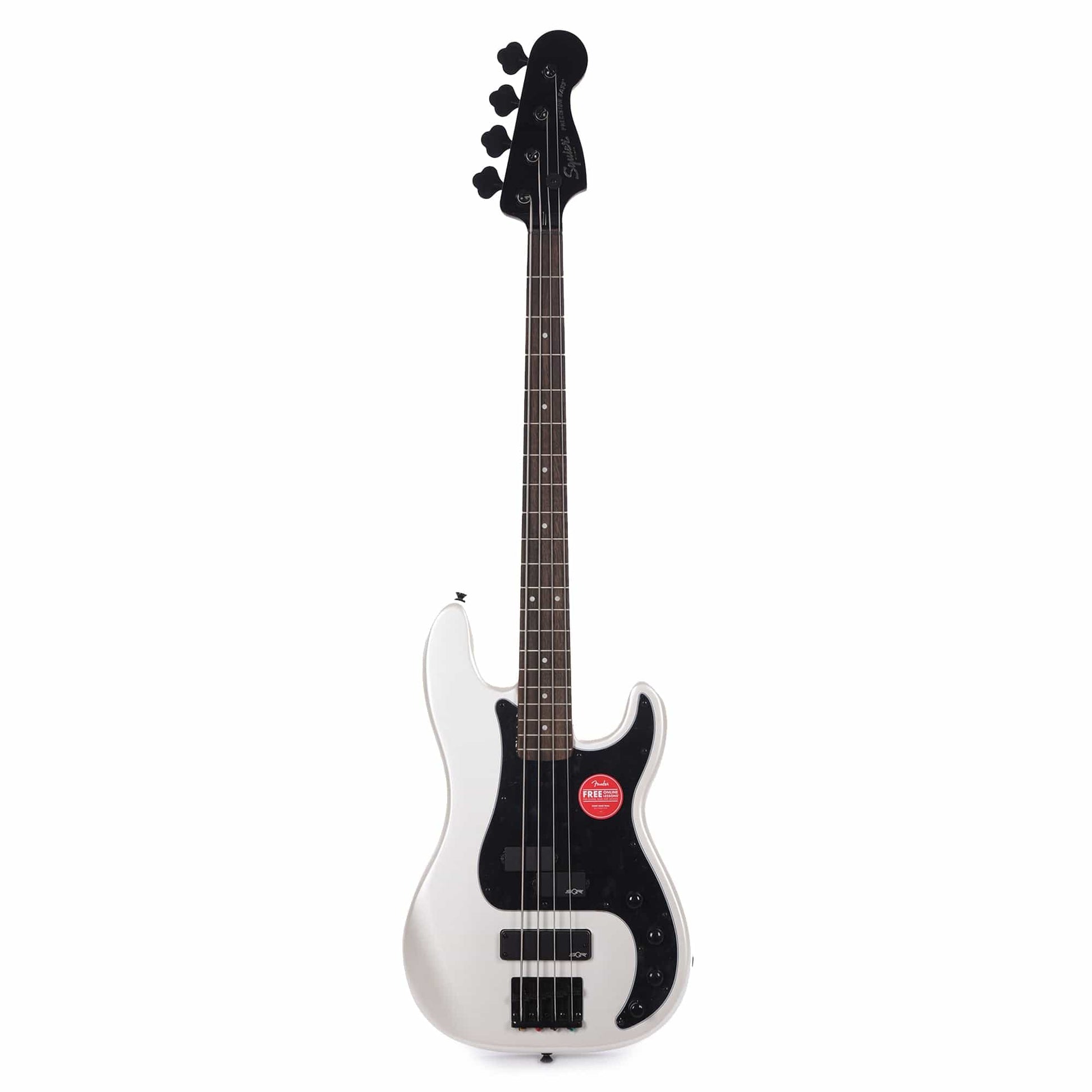 Squier Contemporary Active Precision Bass PH Pearl White w/Black Pickguard Bass Guitars / 4-String