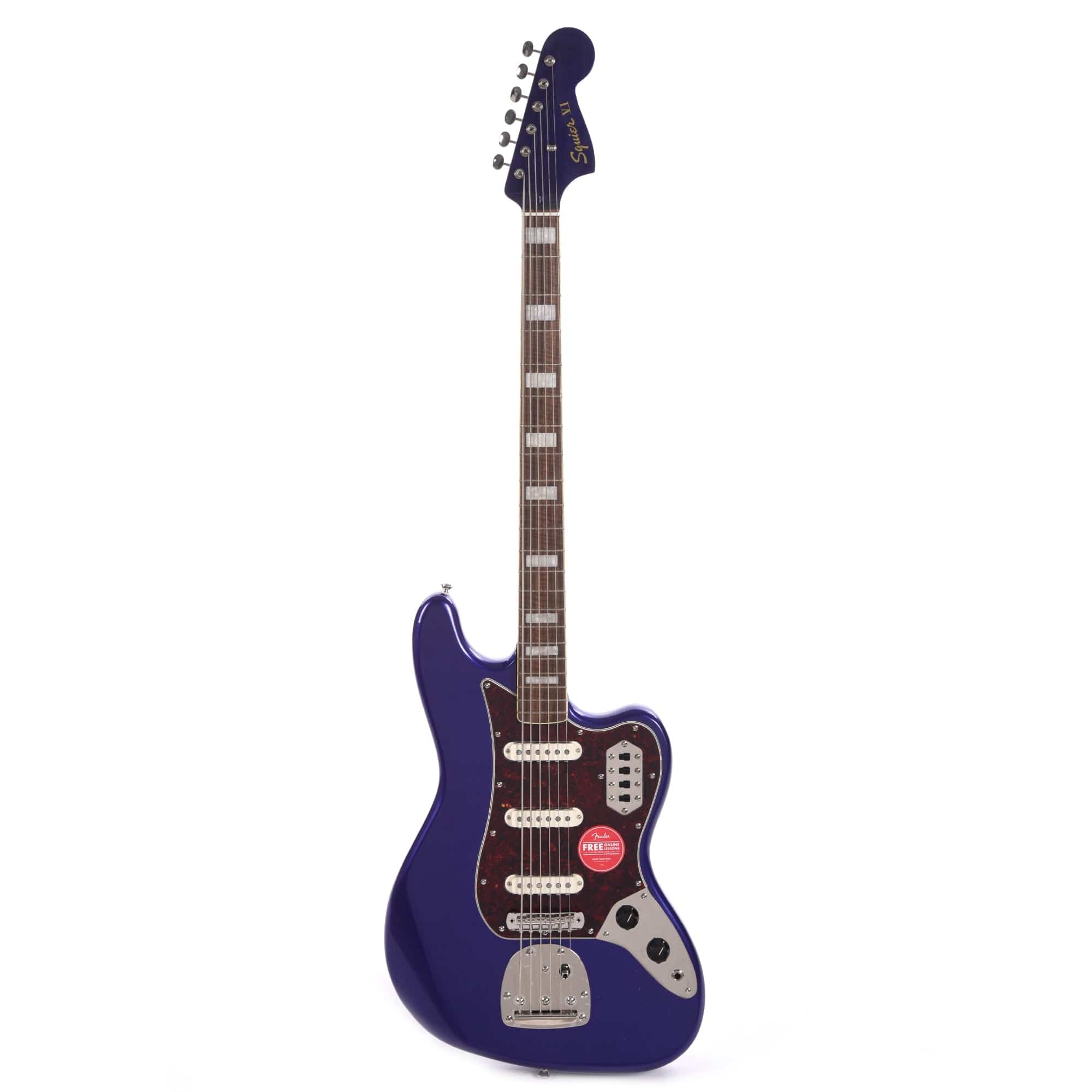 Squier Classic Vibe Bass VI Purple Metallic w/Matching Headcap Bass Guitars / 5-String or More