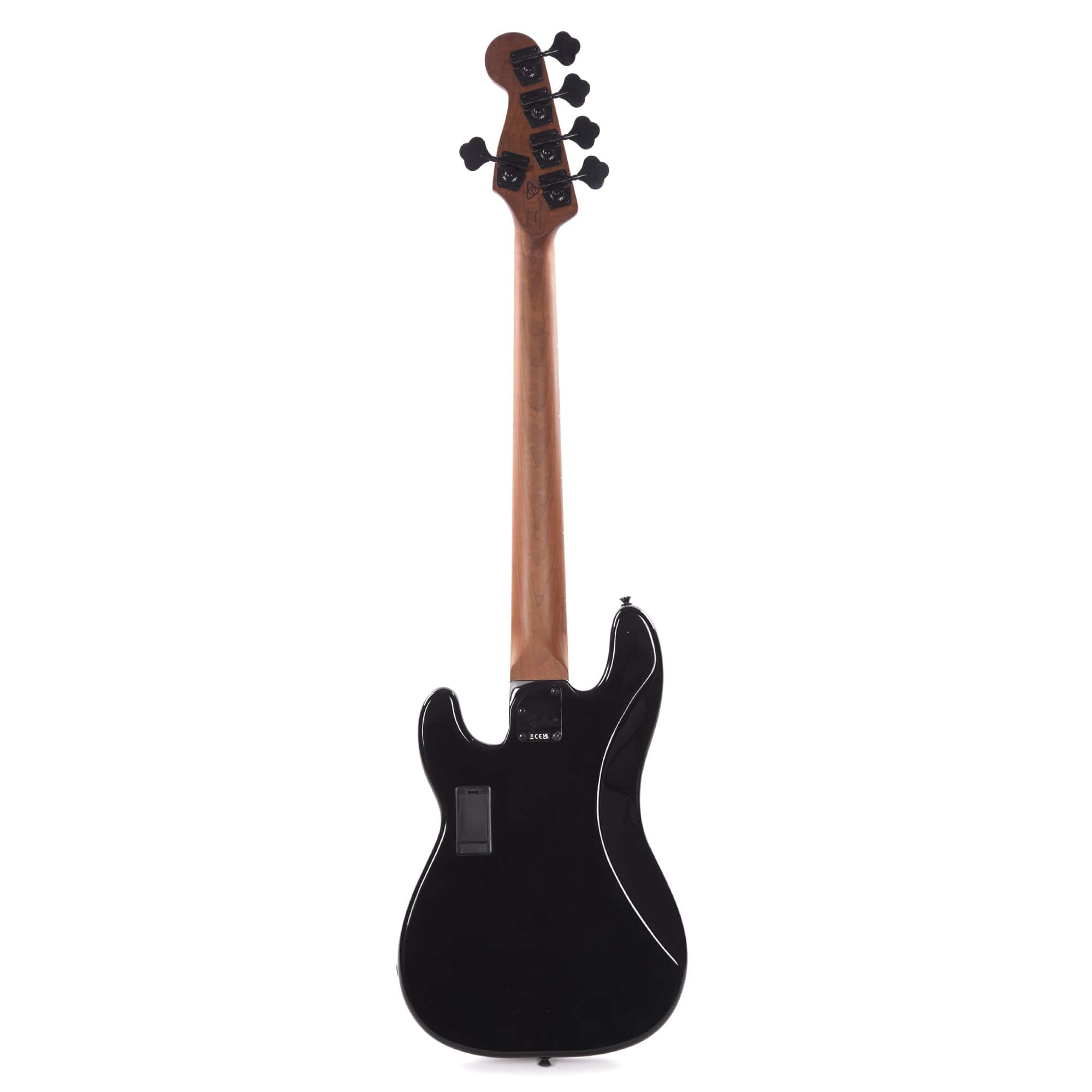 Squier Contemporary Active Precision Bass PH V Black w/Silver Anodized Pickguard Bass Guitars / 5-String or More